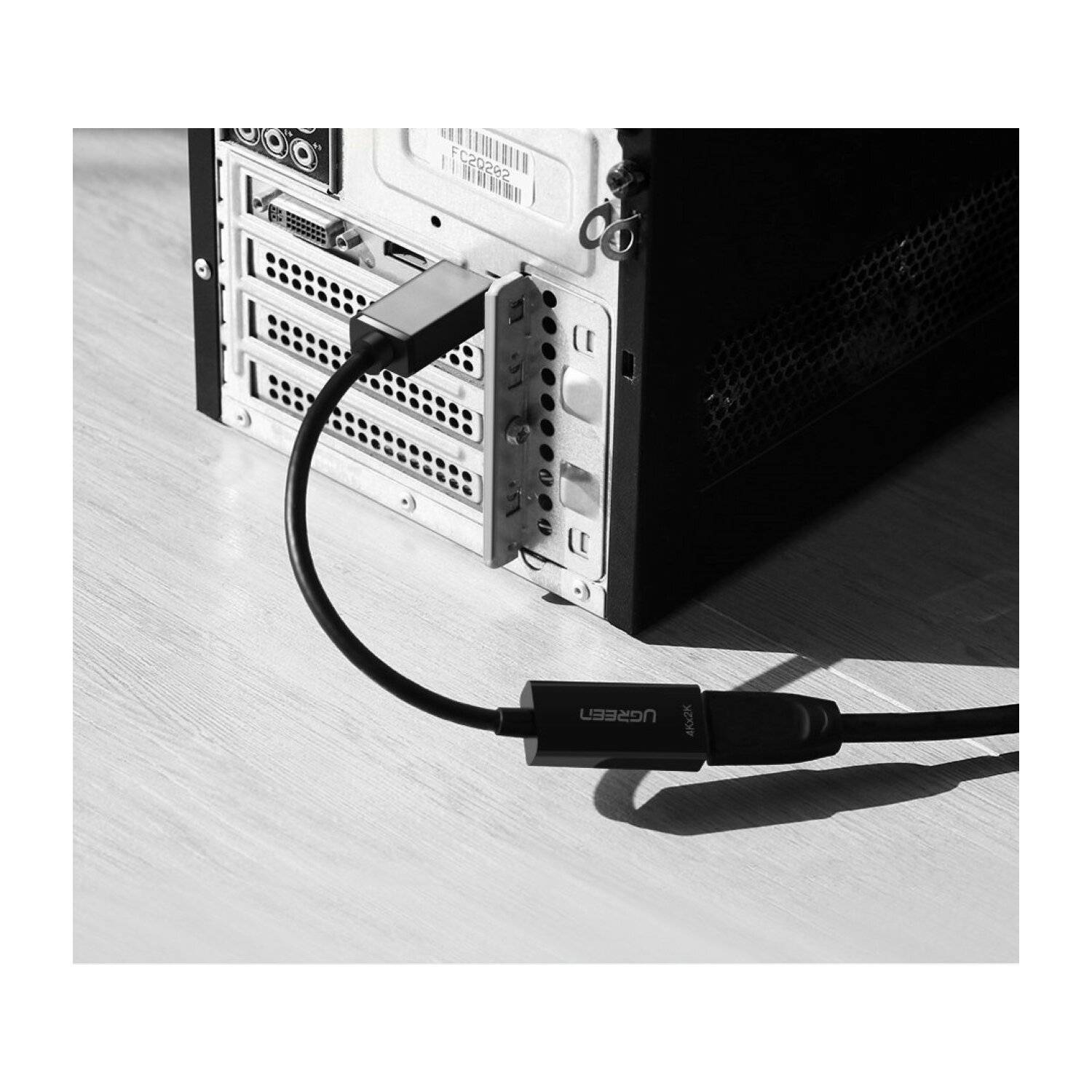 Ugreen Kabel von DisplayPort (männlich) auf HDMI (weiblich) (unidirektional) 1080P 60Hz 12bit Schwarz (40362)