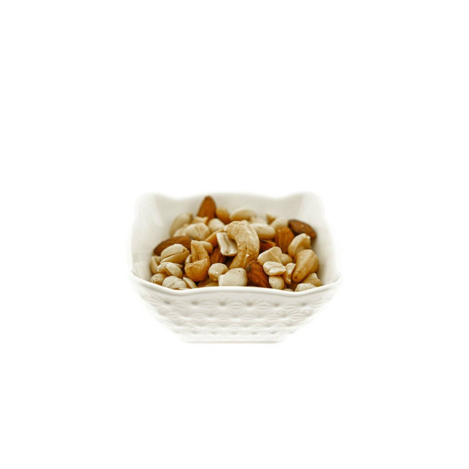 Almina 6er Snackschalen-Set aus Porzellan Servierschale mit Muster Weiß 200 ml Motiv 1