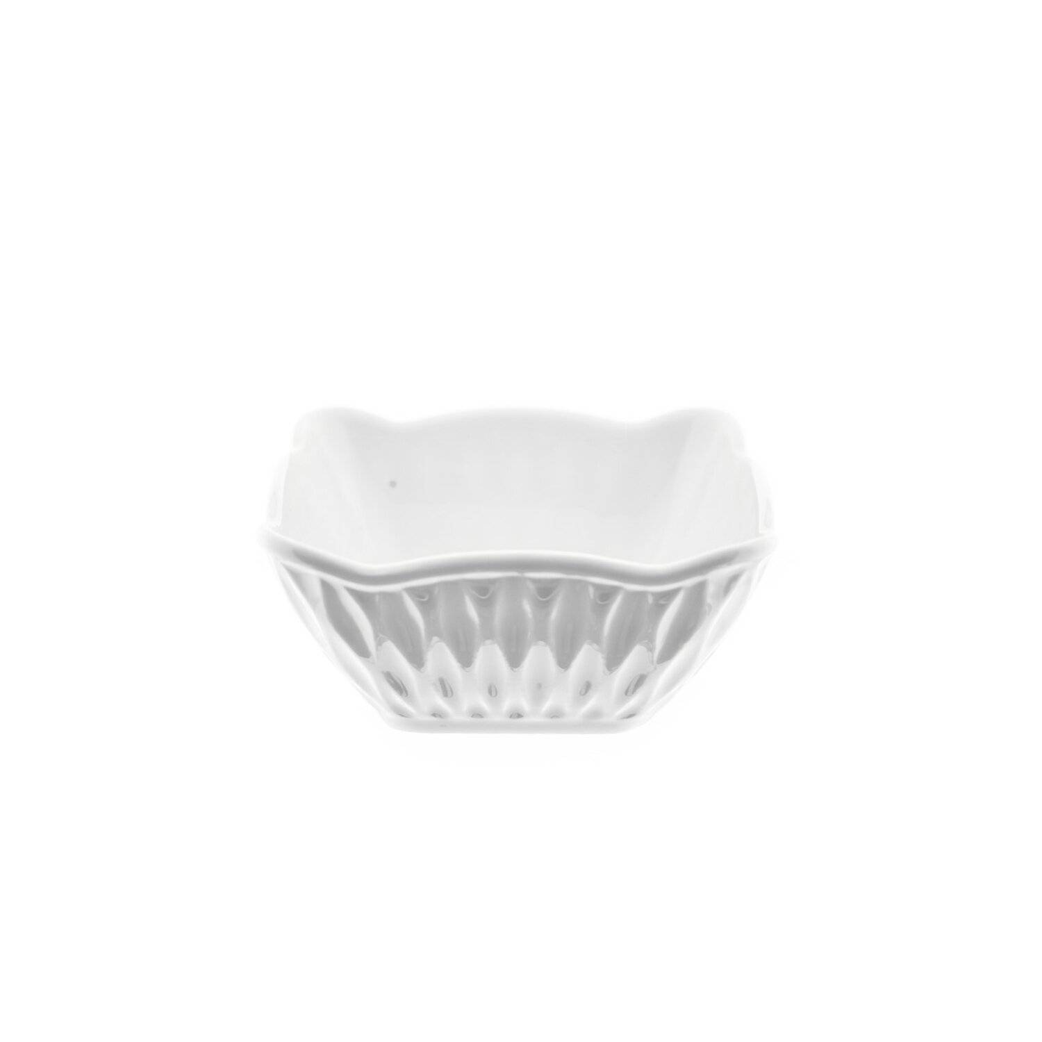 Almina 6er Snackschalen-Set aus Porzellan Servierschale mit Muster Weiß 200 ml Motiv 5