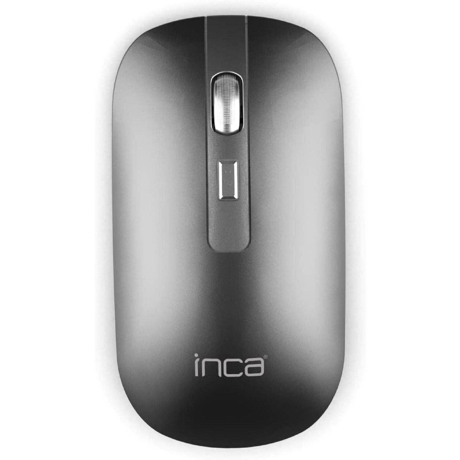Inca Maus kabellos Bluetooth Optisch 1600 DPI Wireless Funkmaus Grau