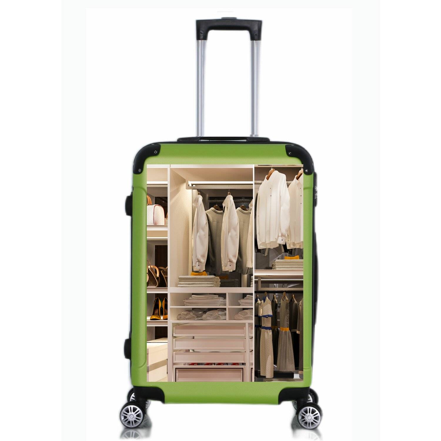 Reisekoffer Koffer 3 tlg Hartschale Trolley Set Kofferset Handgepäck Gepäck Reisetasche Light Grün