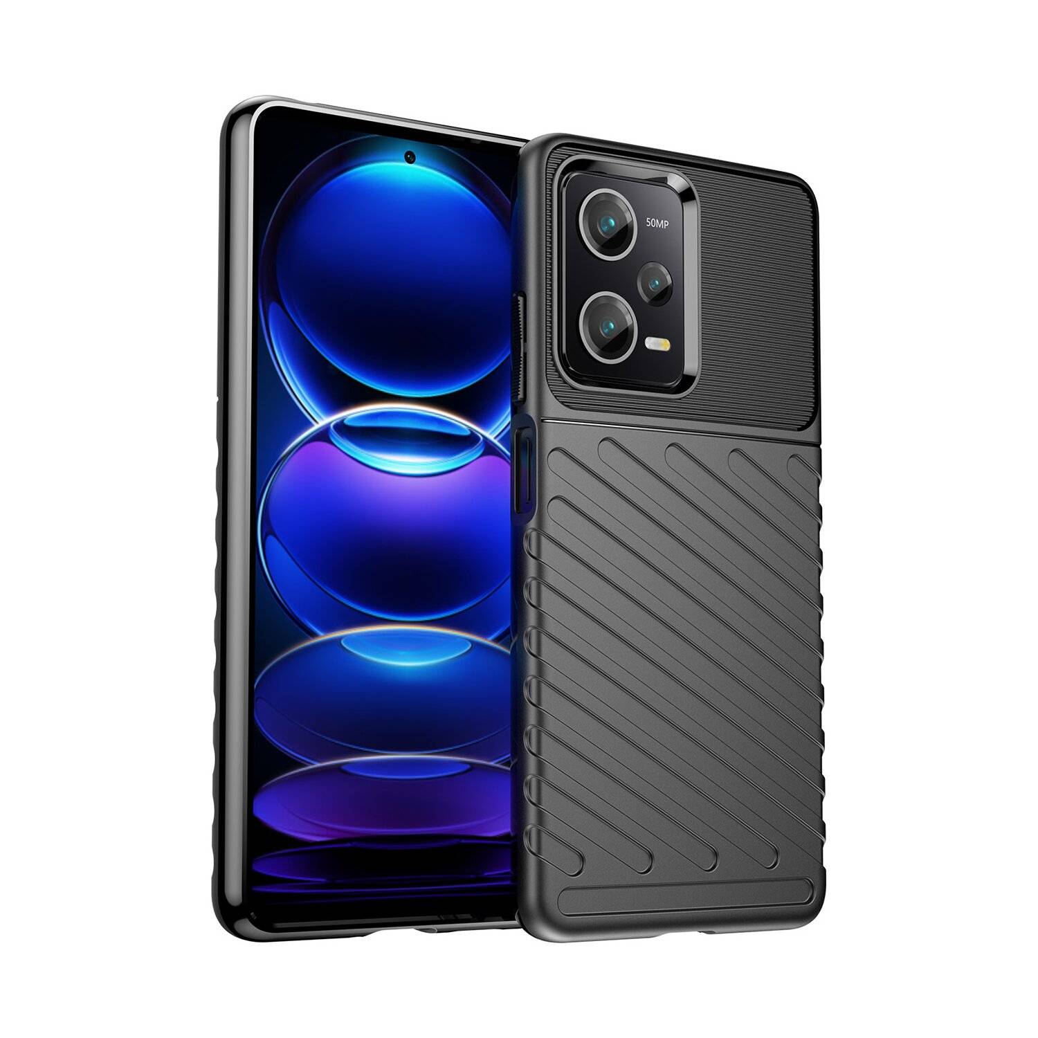 Thunder Case kompatibel mit Xiaomi Redmi Note 12s Silikonschutzhülle schwarz