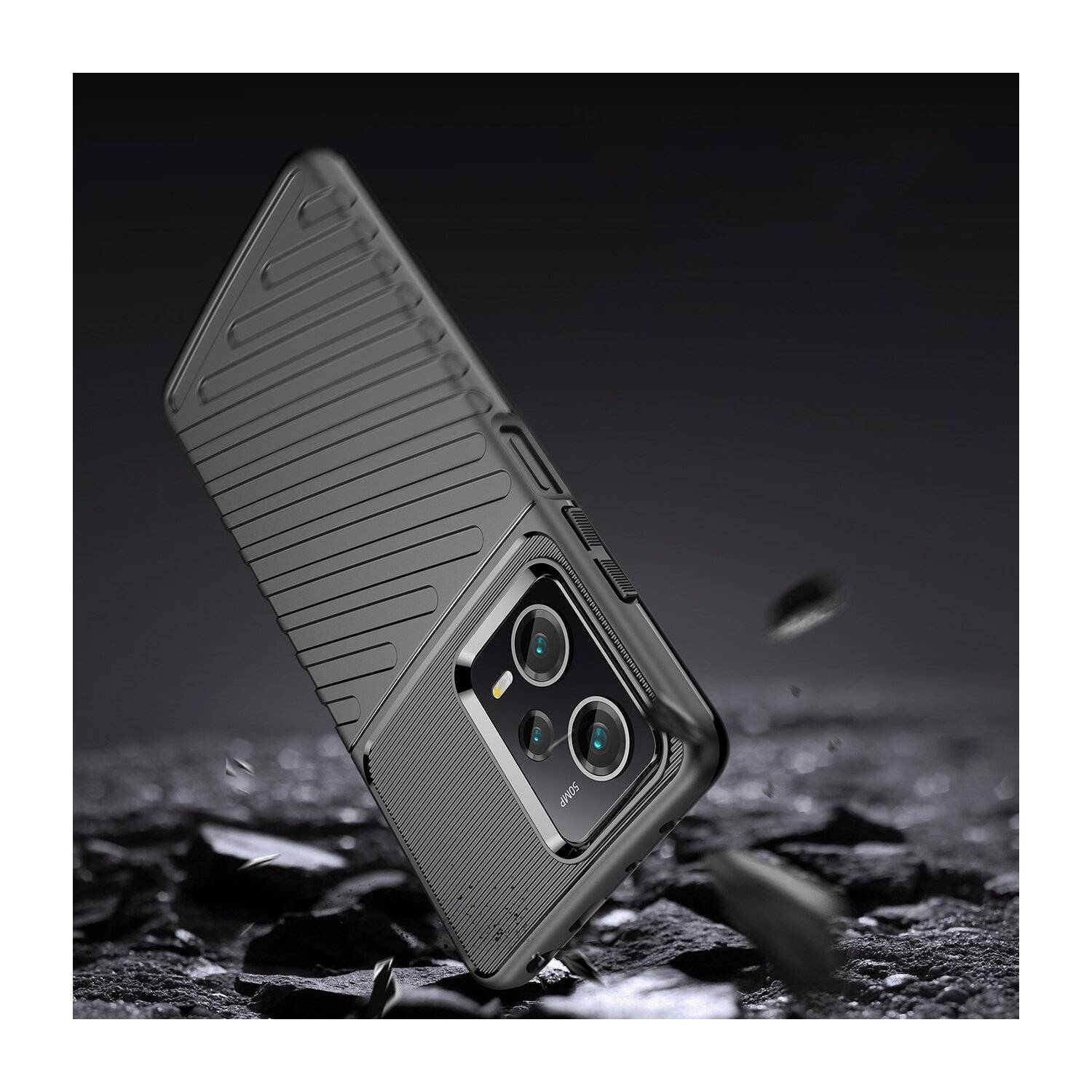 Thunder Case kompatibel mit Xiaomi Redmi Note 12s Silikonschutzhülle schwarz