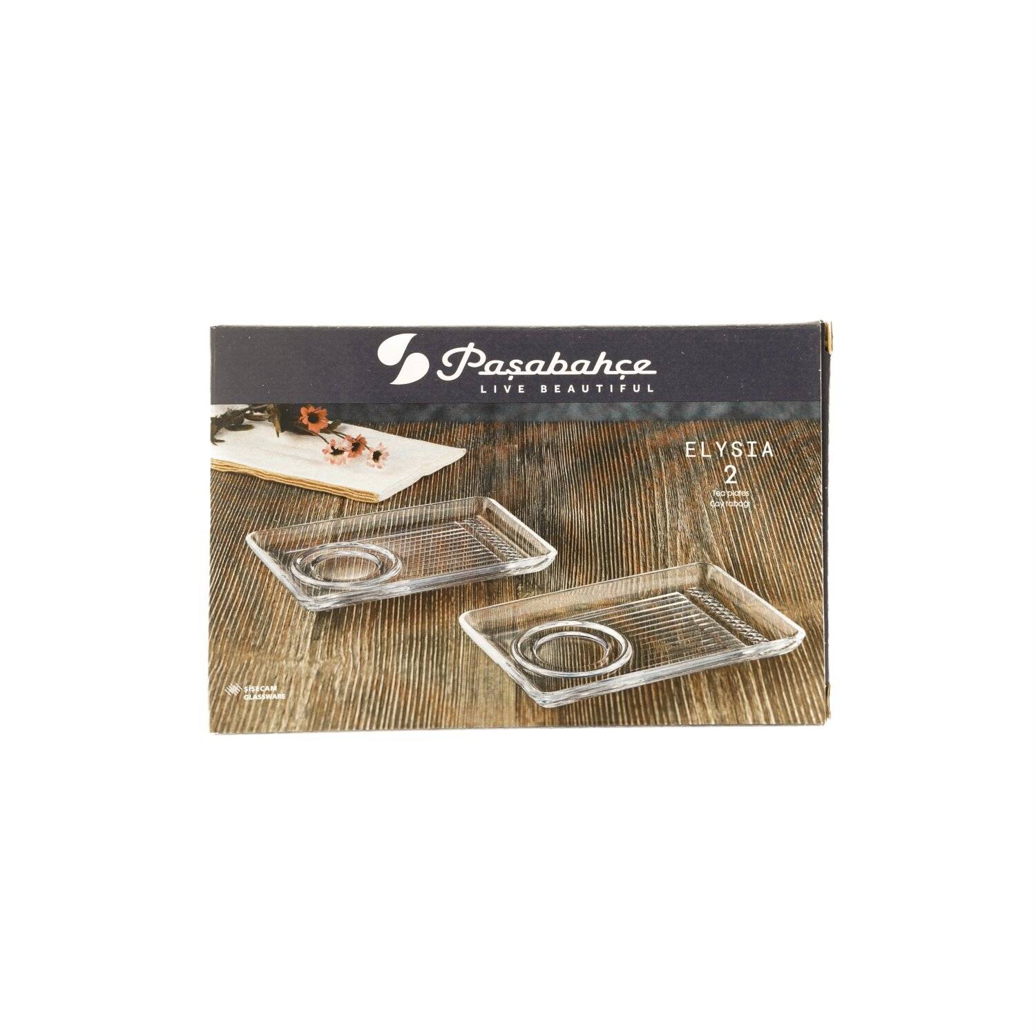 Pasabahce 2er Untertassen set Cay Tabagi Unterteller transparent