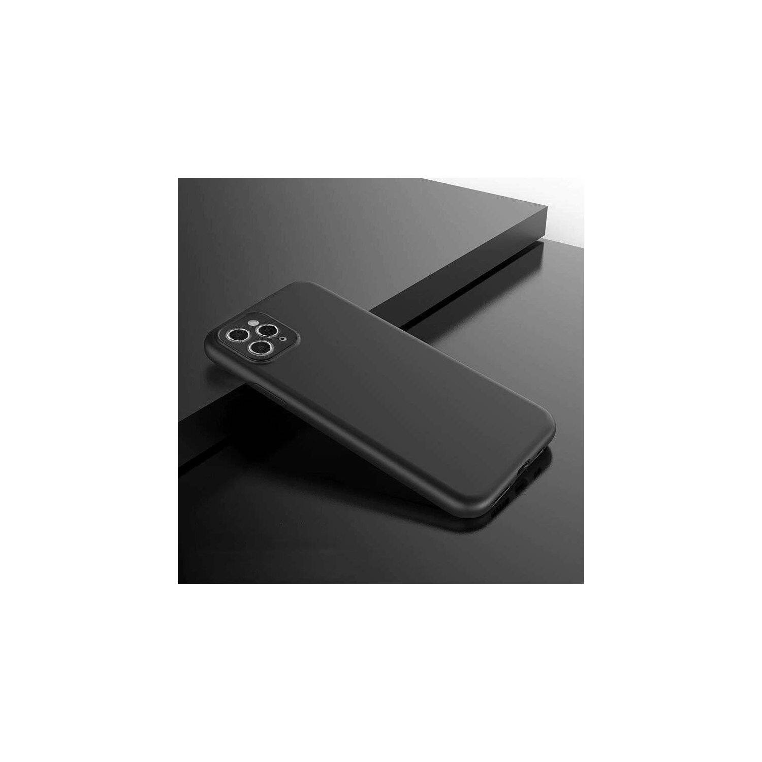 Silikon Hülle Basic kompatibel mit Motorola Moto G14 Case TPU Soft Handy Cover Schutz Schwarz