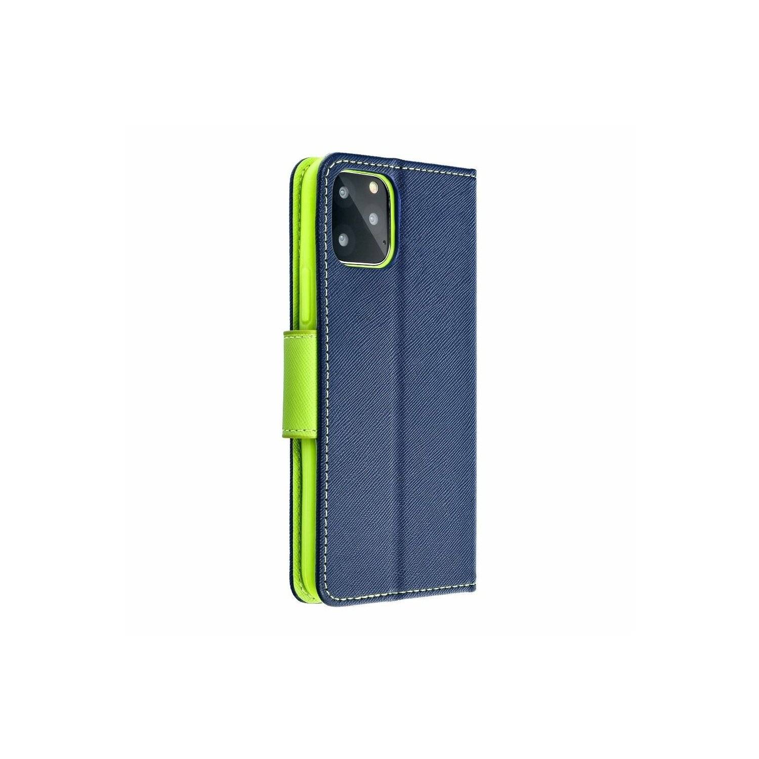 Buch Tasche "Fancy" kompatibel mit Realme C55 Handy Hülle Brieftasche mit Standfunktion, Kartenfach Blau-Grün