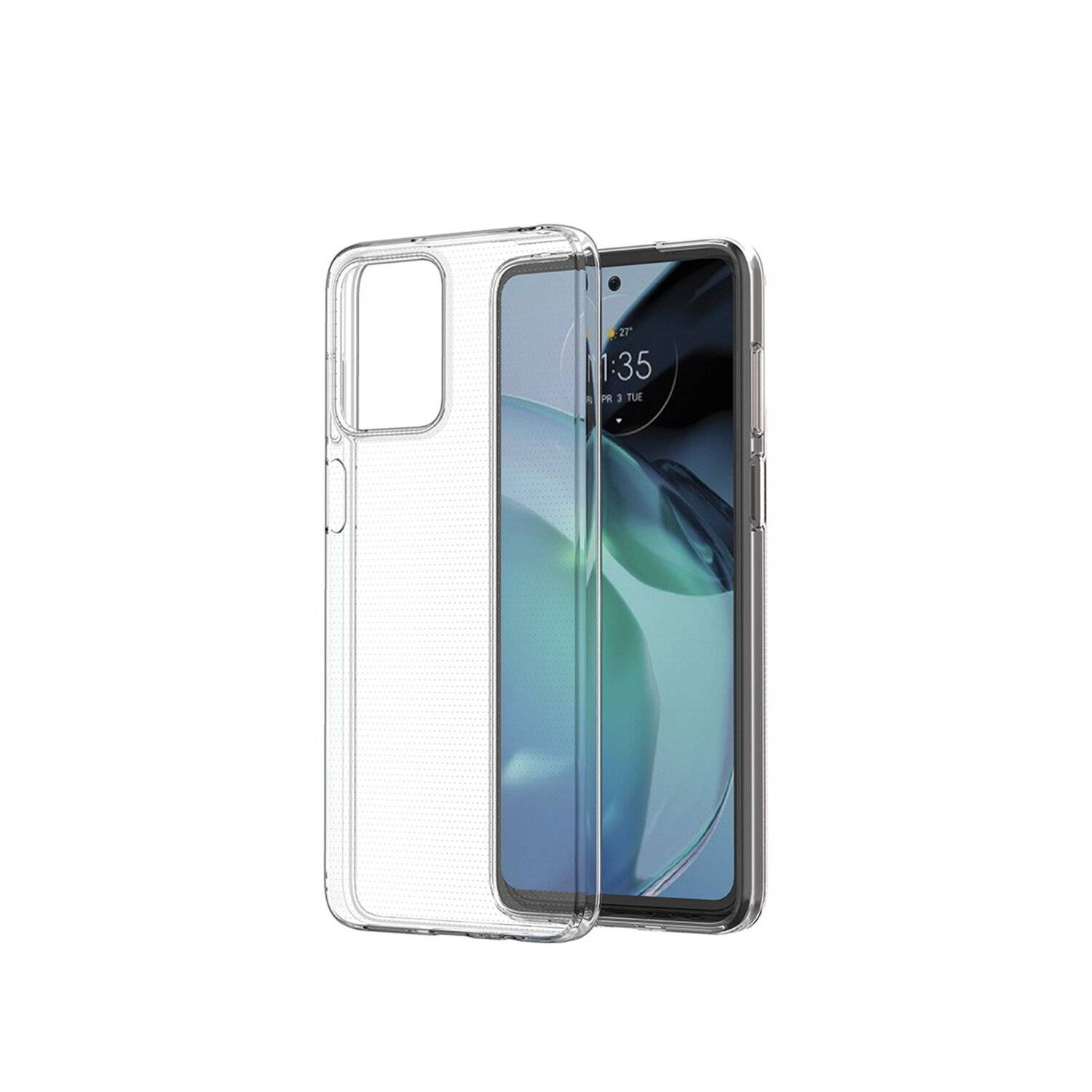 Silikon Hülle 0,5mm Basic kompatibel mit Motorola Moto G84 Case TPU Soft Handy Cover Schutz Transparent