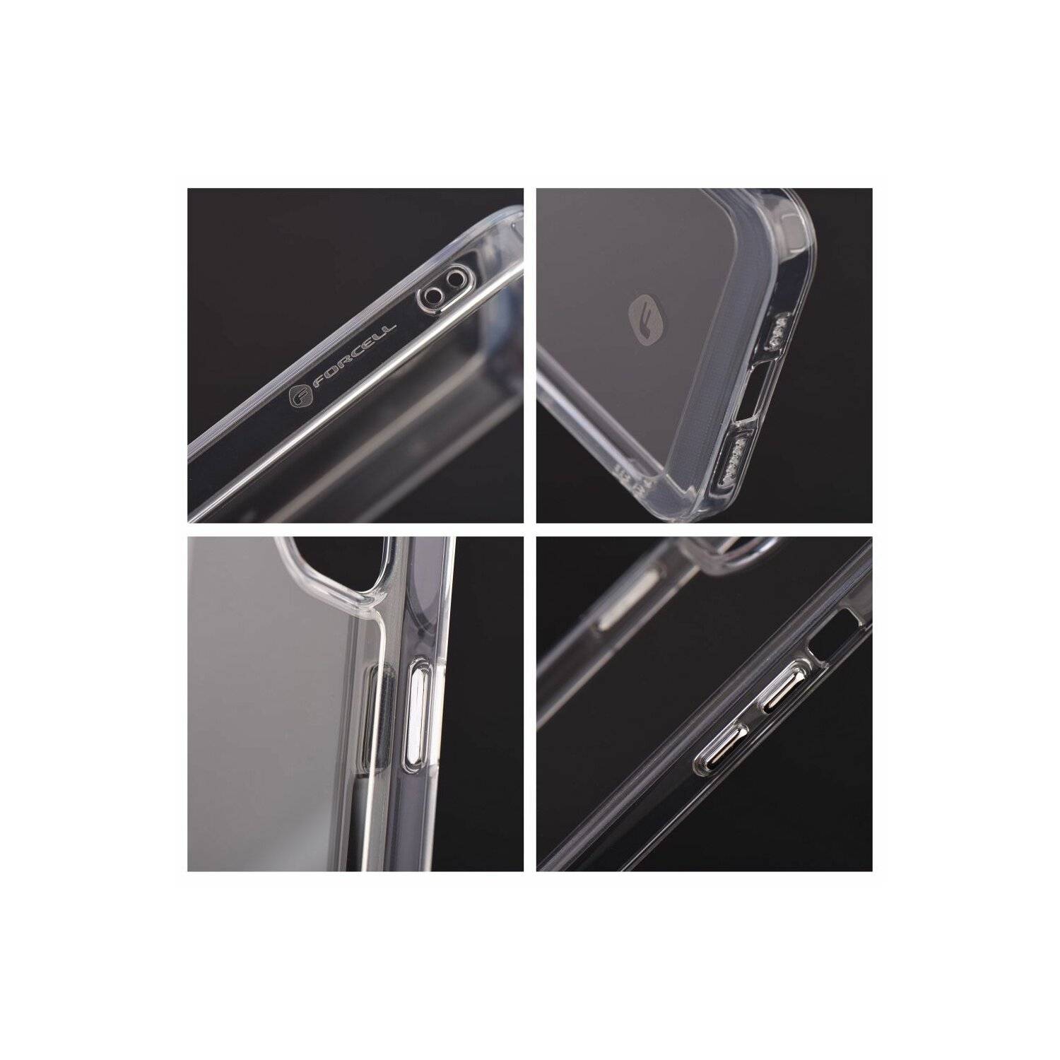 FORCELL F-PROTECT Clear Case kompatibel mit iPhone 15 transparent