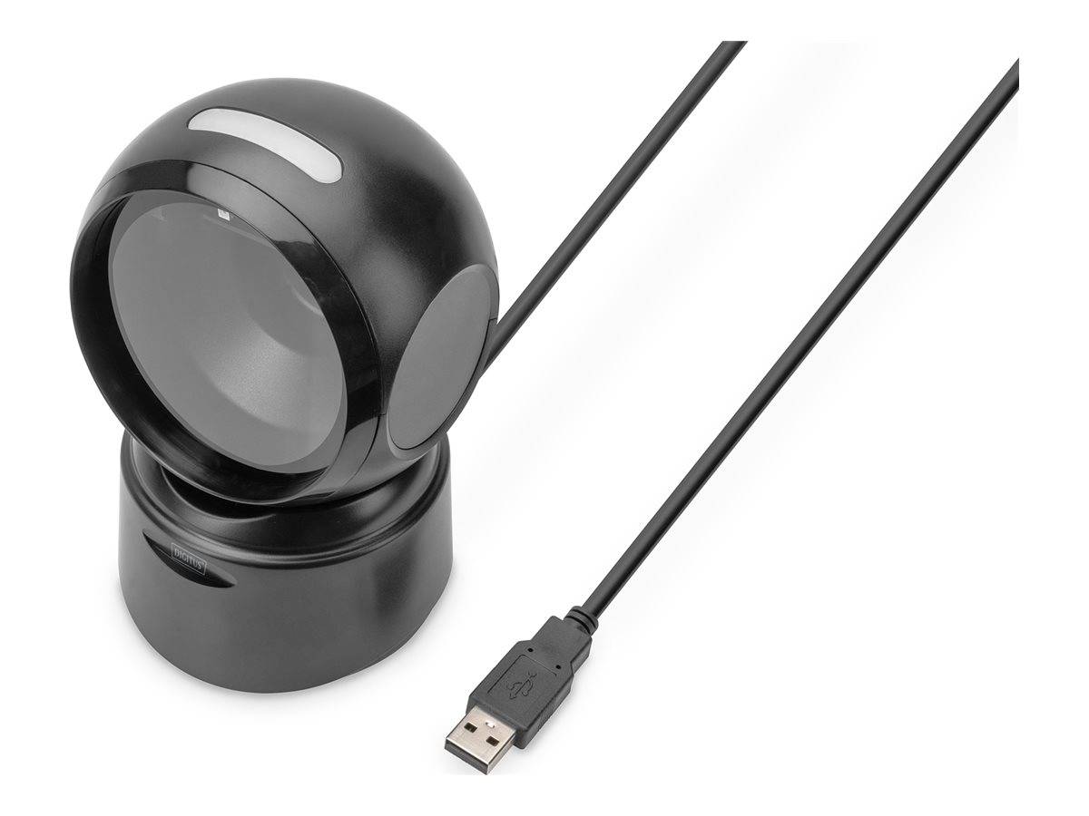 DIGITUS - 1D 2D Desktop USB Barcode Scanner, QR-Code kompatibel