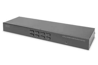 DIGITUS - Desktop 8 Port HDMI KVM Switch Single View
