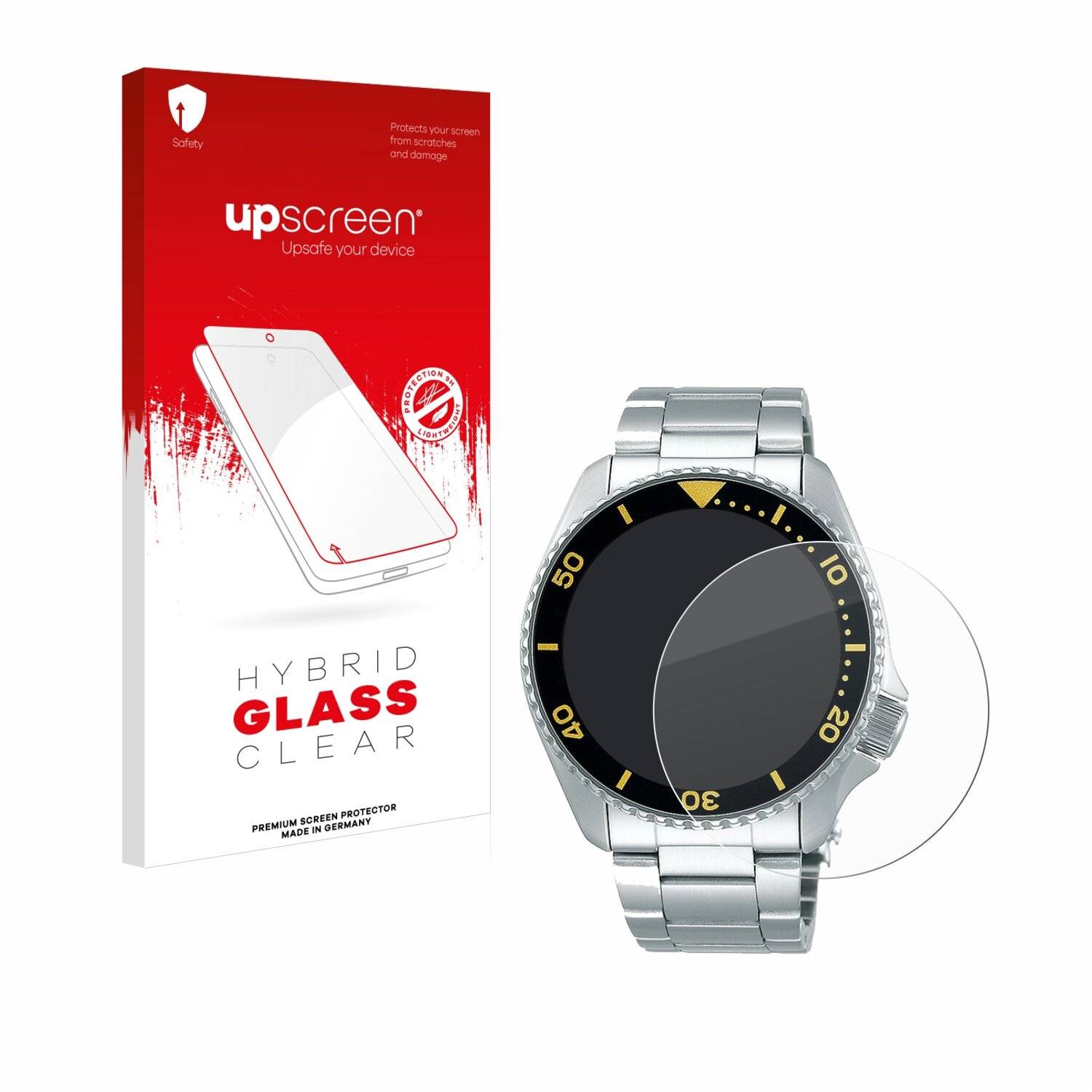 upscreen Hybrid Glas Panzer-Folie für Seiko 5 Sports