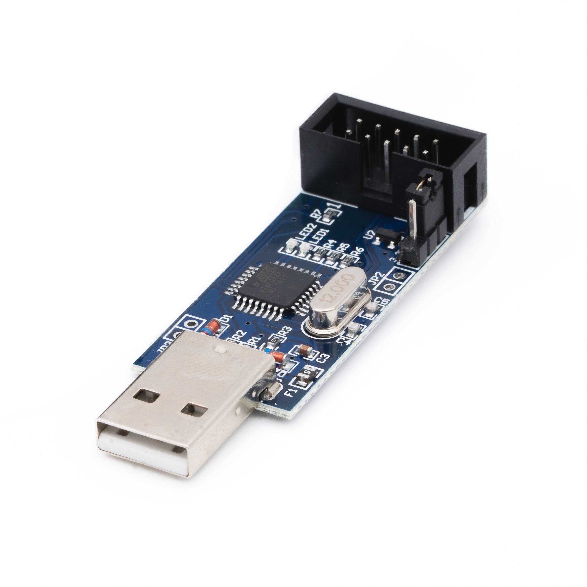 USB AVR Programmer mit Flachbandkabel