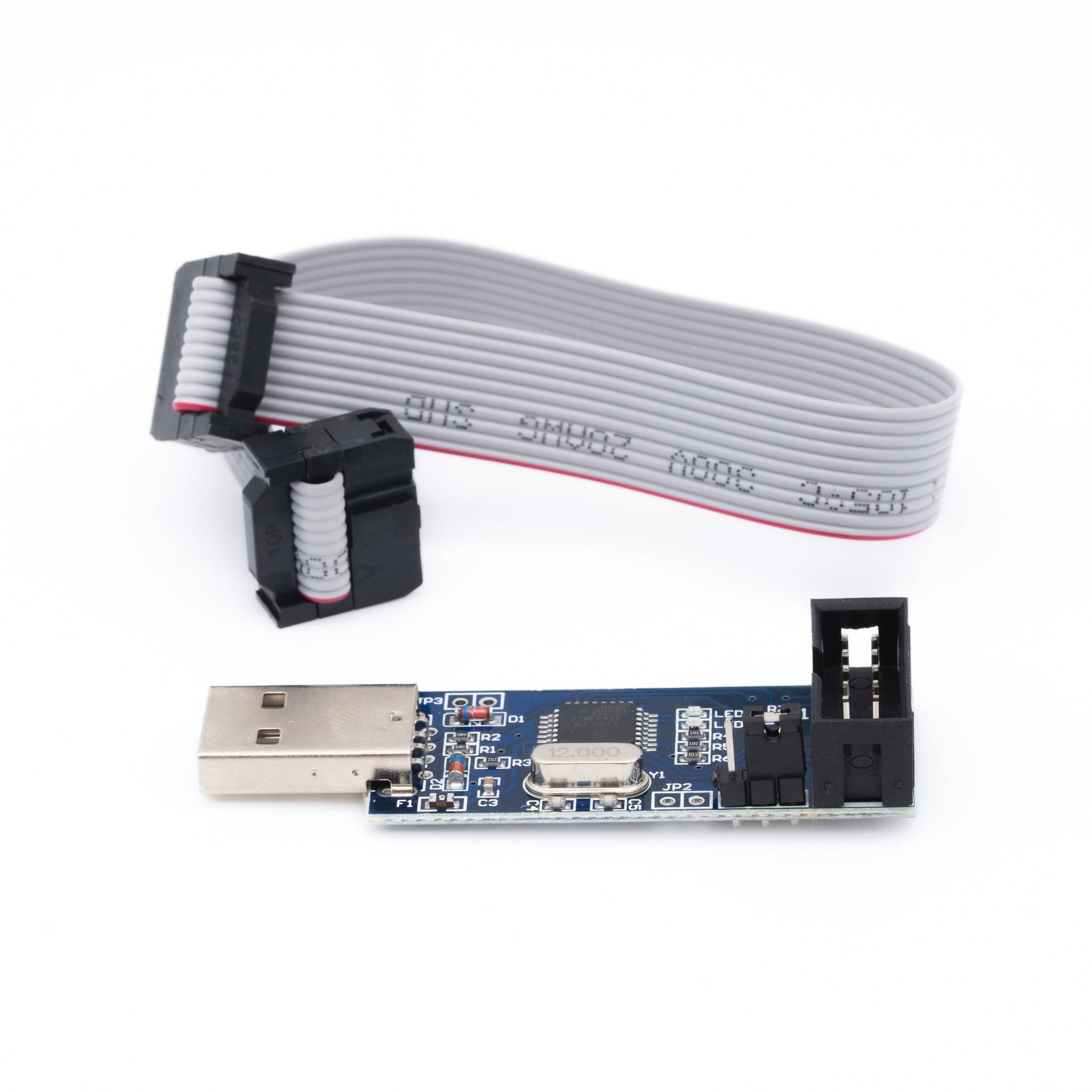 USB AVR Programmer mit Flachbandkabel