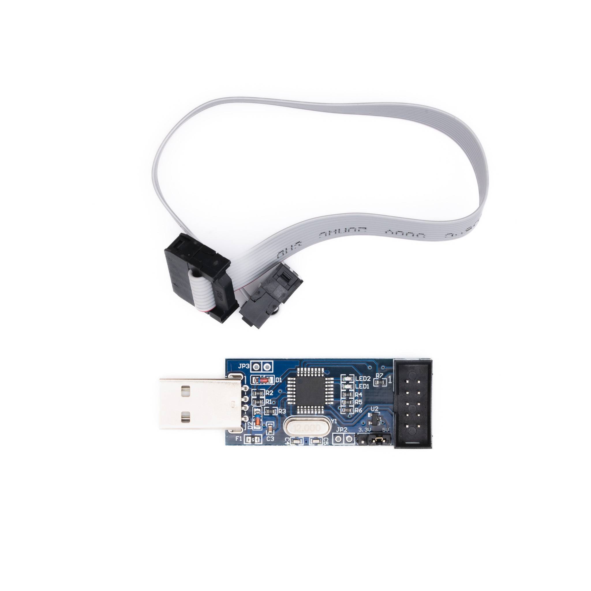 USB AVR Programmer mit Flachbandkabel