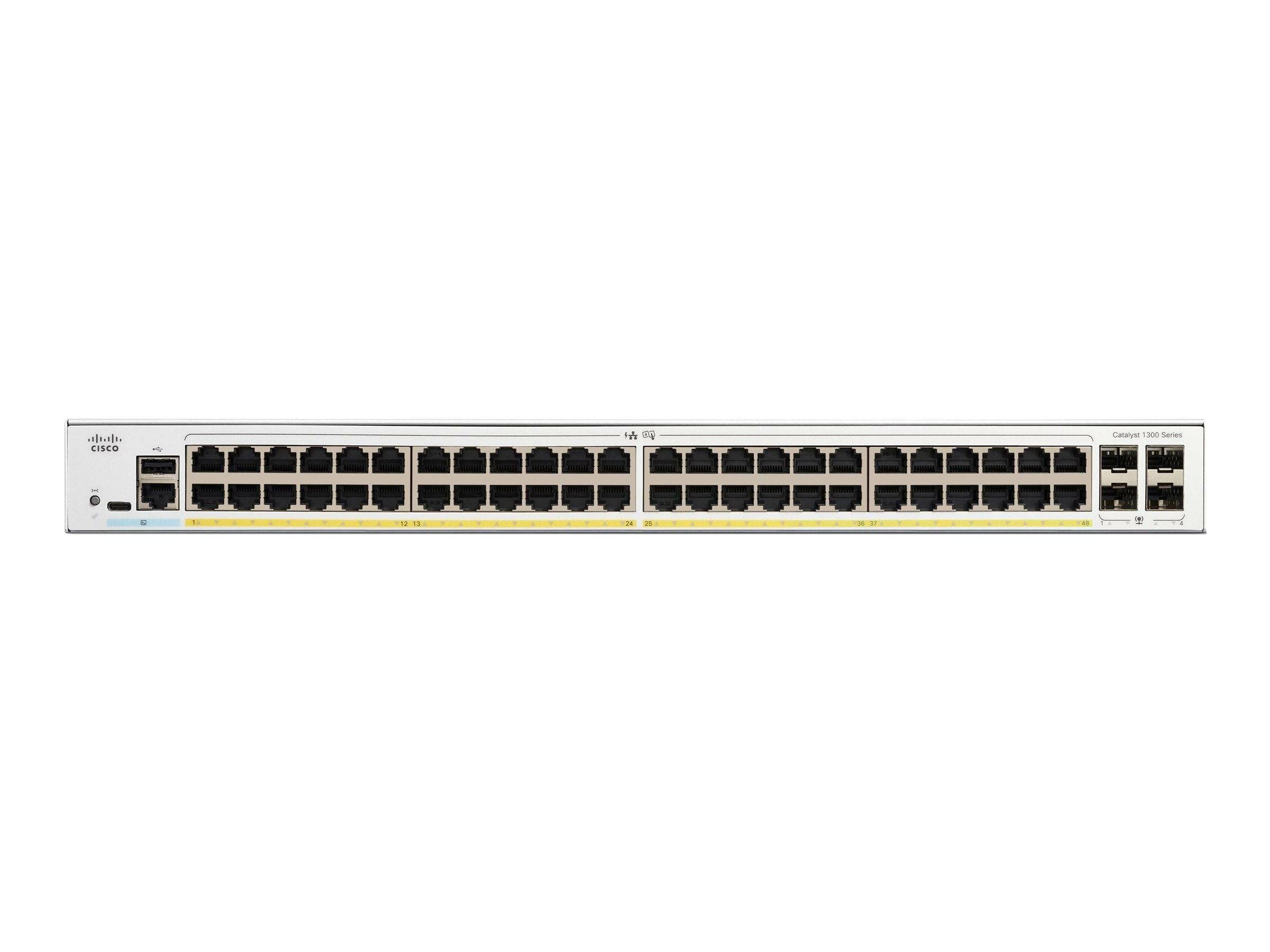 Cisco Catalyst 1300-48P-4G - Switch - L3 - managed - 48 x 10/100/1000 (PoE+)