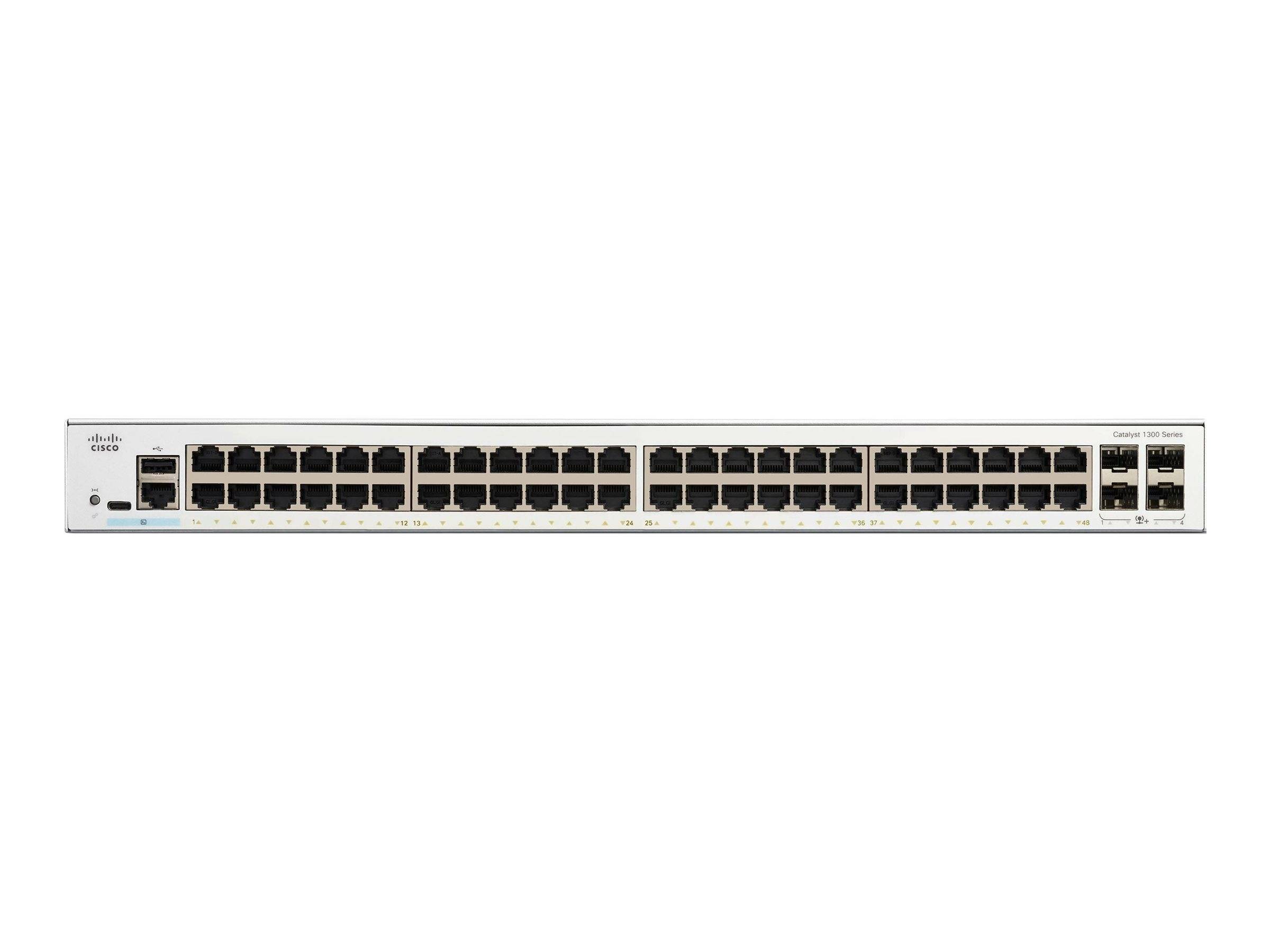 CISCO Catalyst 1300 48-Port Switch / Data-Only / 4 x 10G SFP+ Uplinks