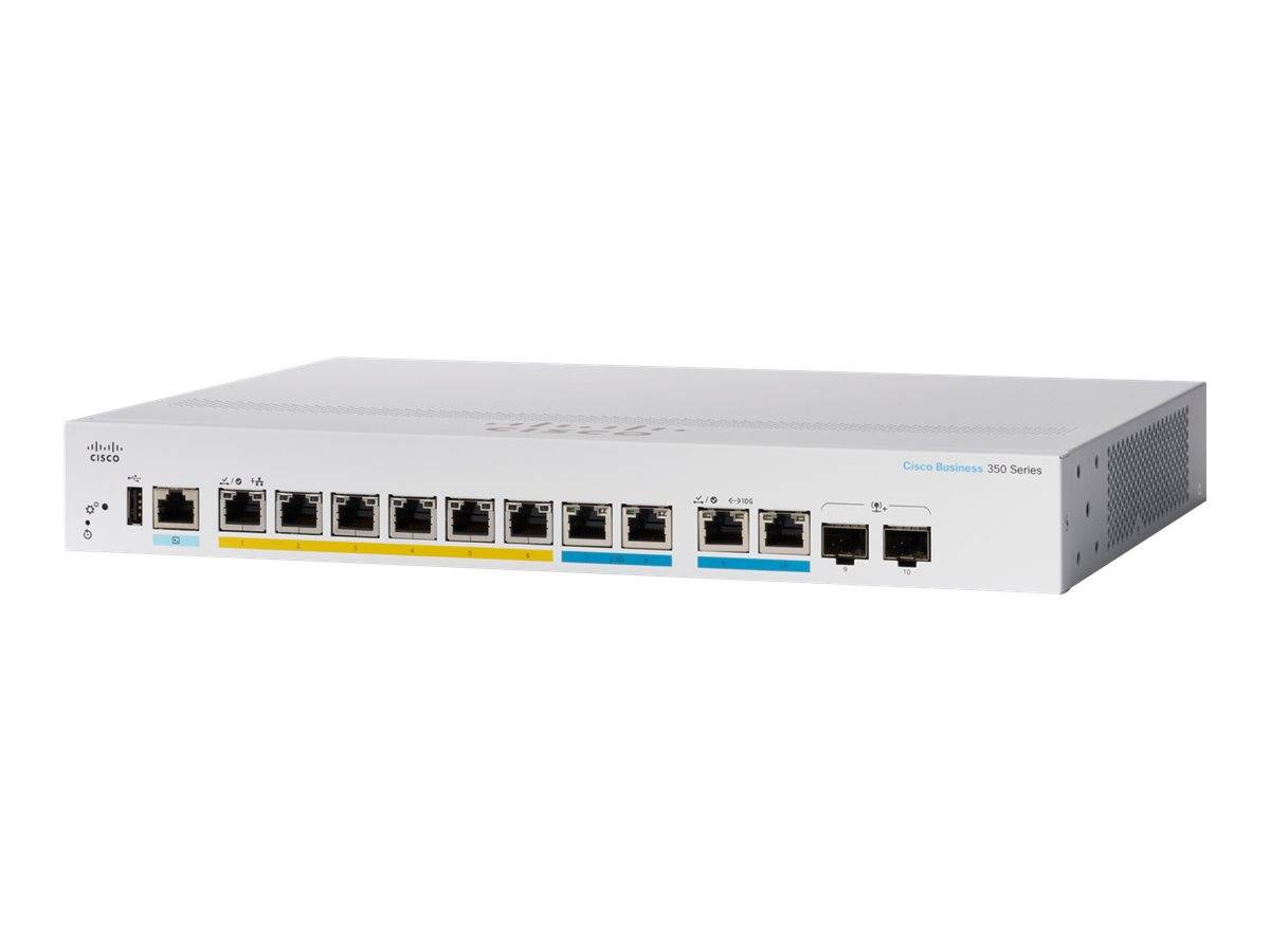 Cisco Business 350 Series CBS350-8MGP-2X - Switch - L3 - managed - 6 x 10/100/1000 (PoE+)