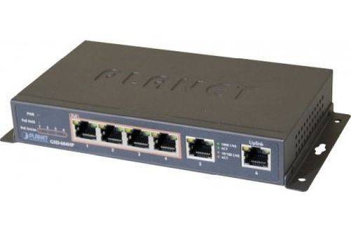 Planet Gigabit Switch GSD-604HP mit 4x Gigabit PoE+ und 2x Gigabit Ethernet