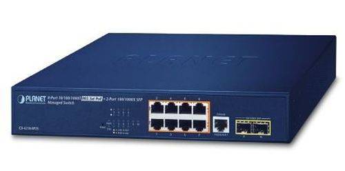 Planet Gigabit Switch GS-4210-8P2S, 8 Port PoE+, 2 SFP Slots