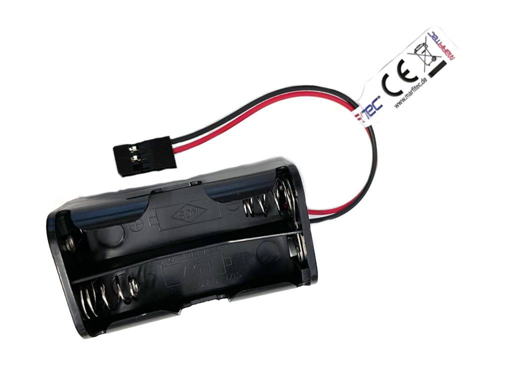 Batterie Box kompatibel mit JR Buchse - 4 x AA - 6 V