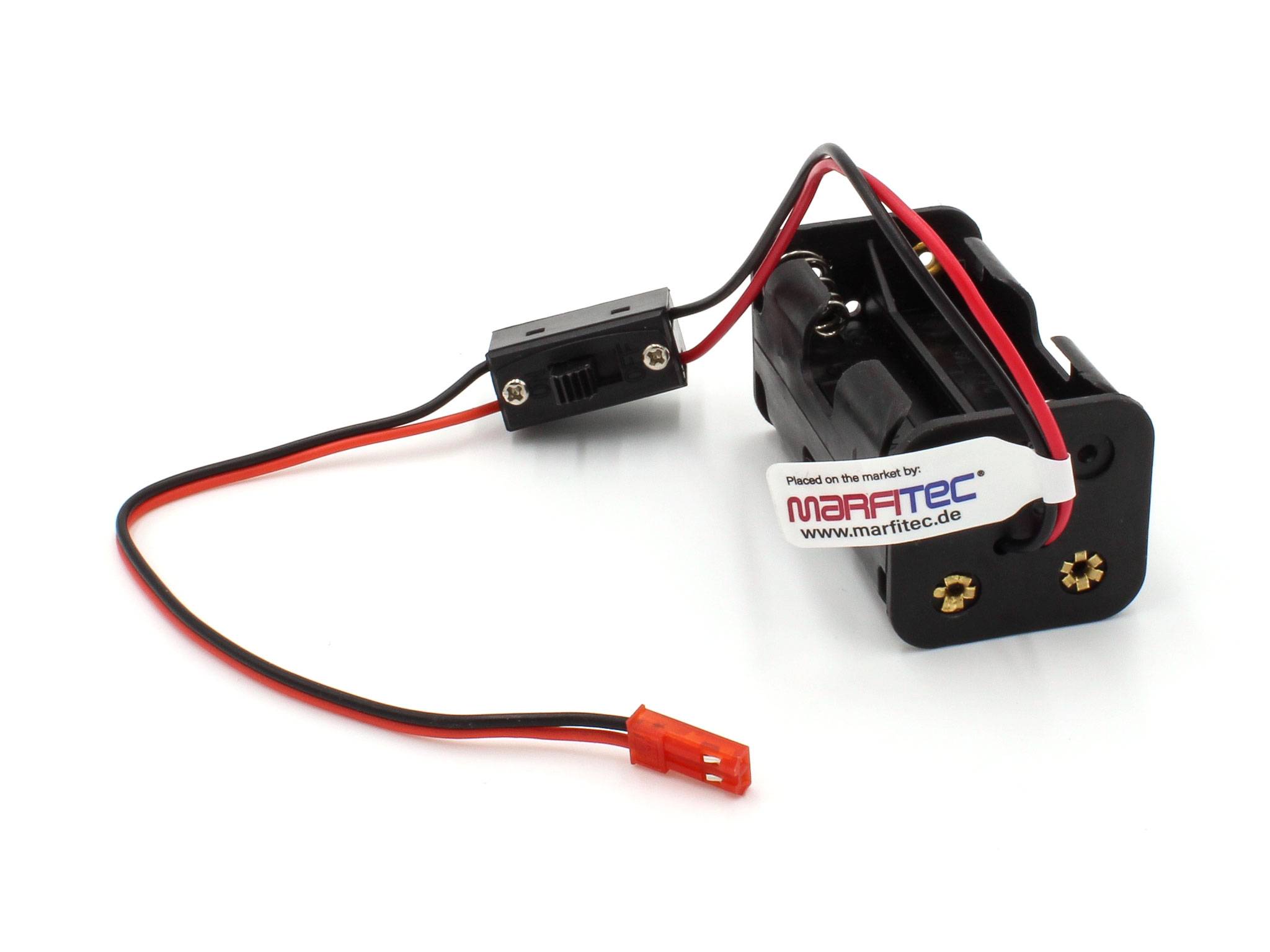 Batterie Box kompatibel mit JST BEC - mit Schalter - 4 x AA - 6 V