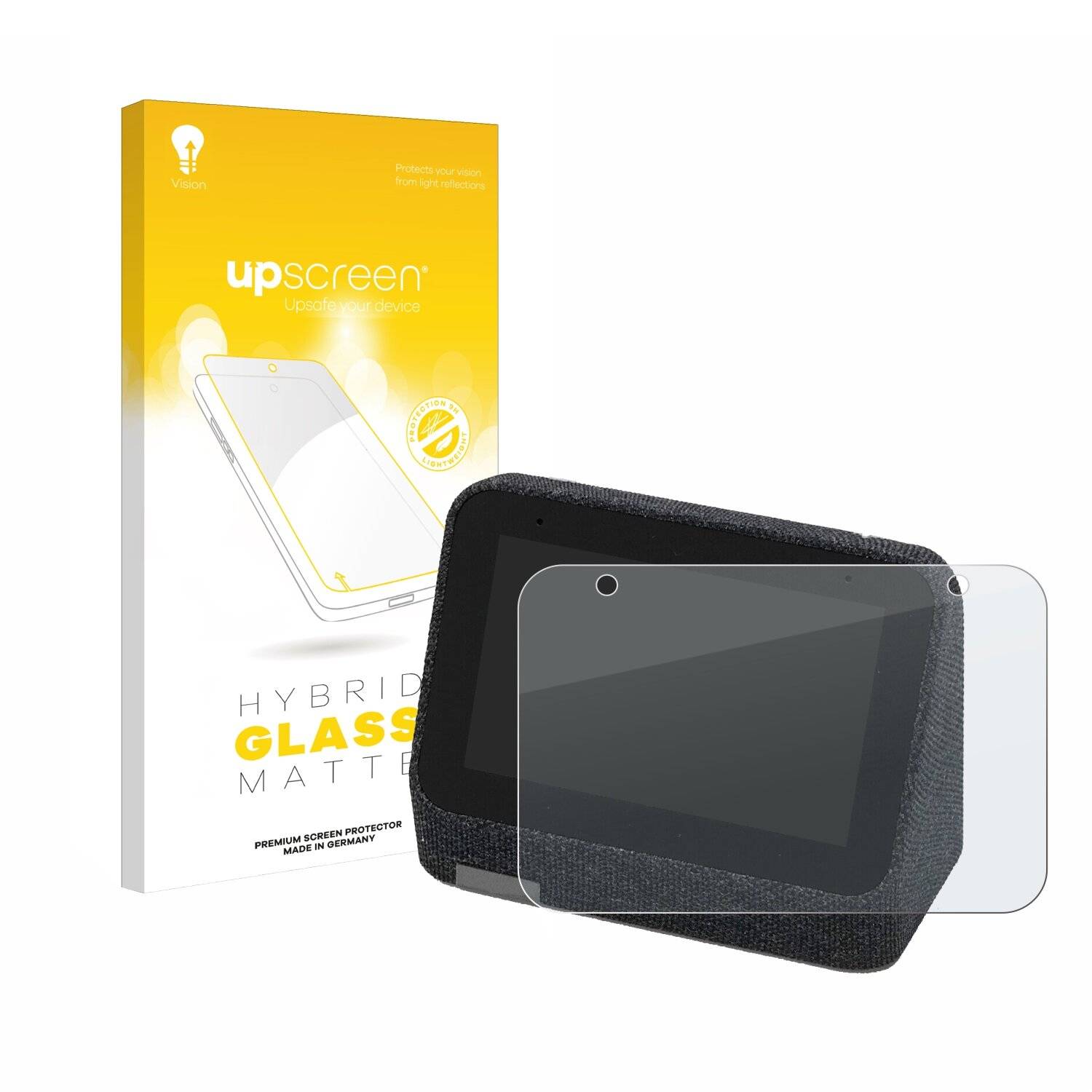 upscreen Hybrid Glas Matt Panzer-Folie für Lenovo Smart Clock
