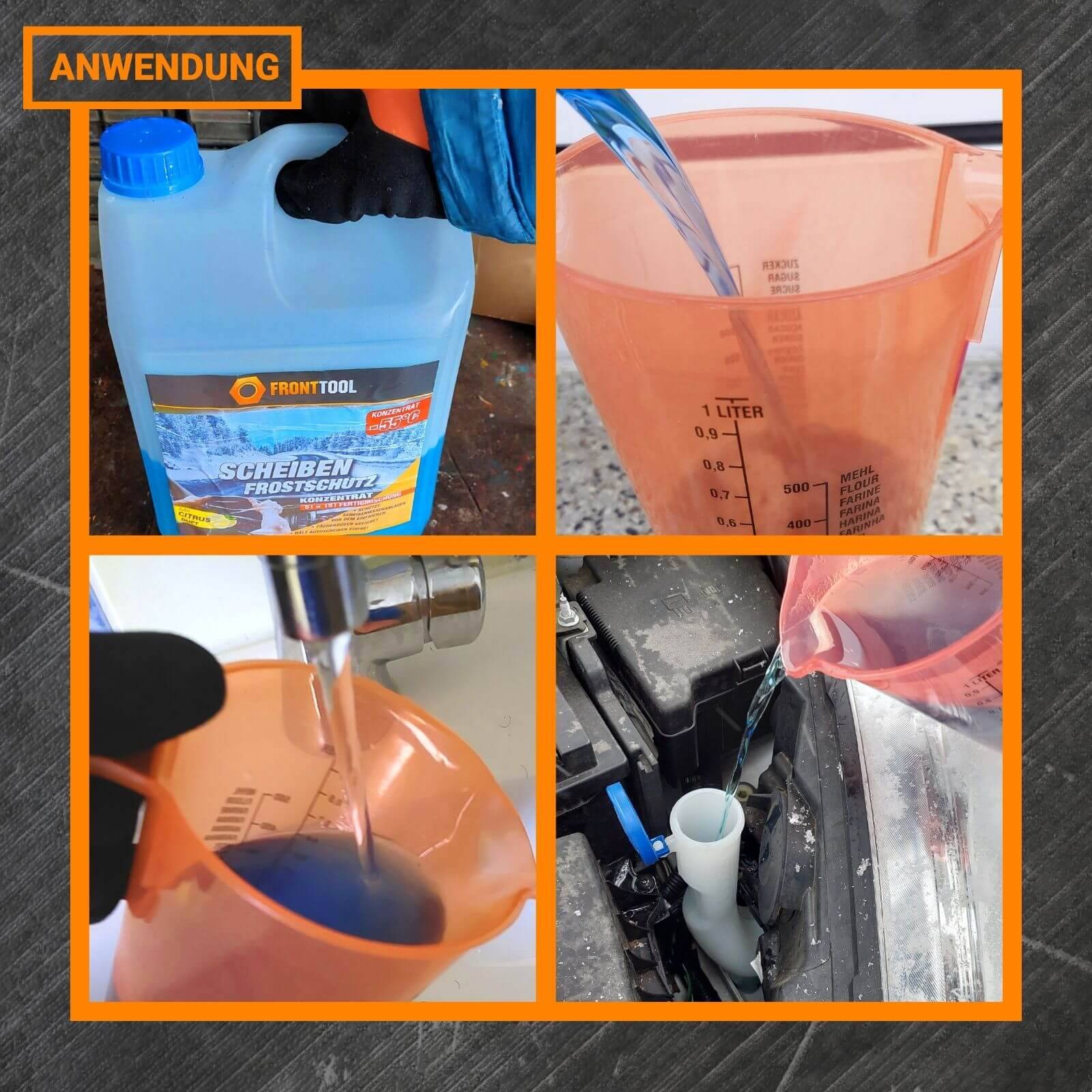 FRONTTOOL Scheibenreiniger Frostschutz Konzentrat 2x5L
