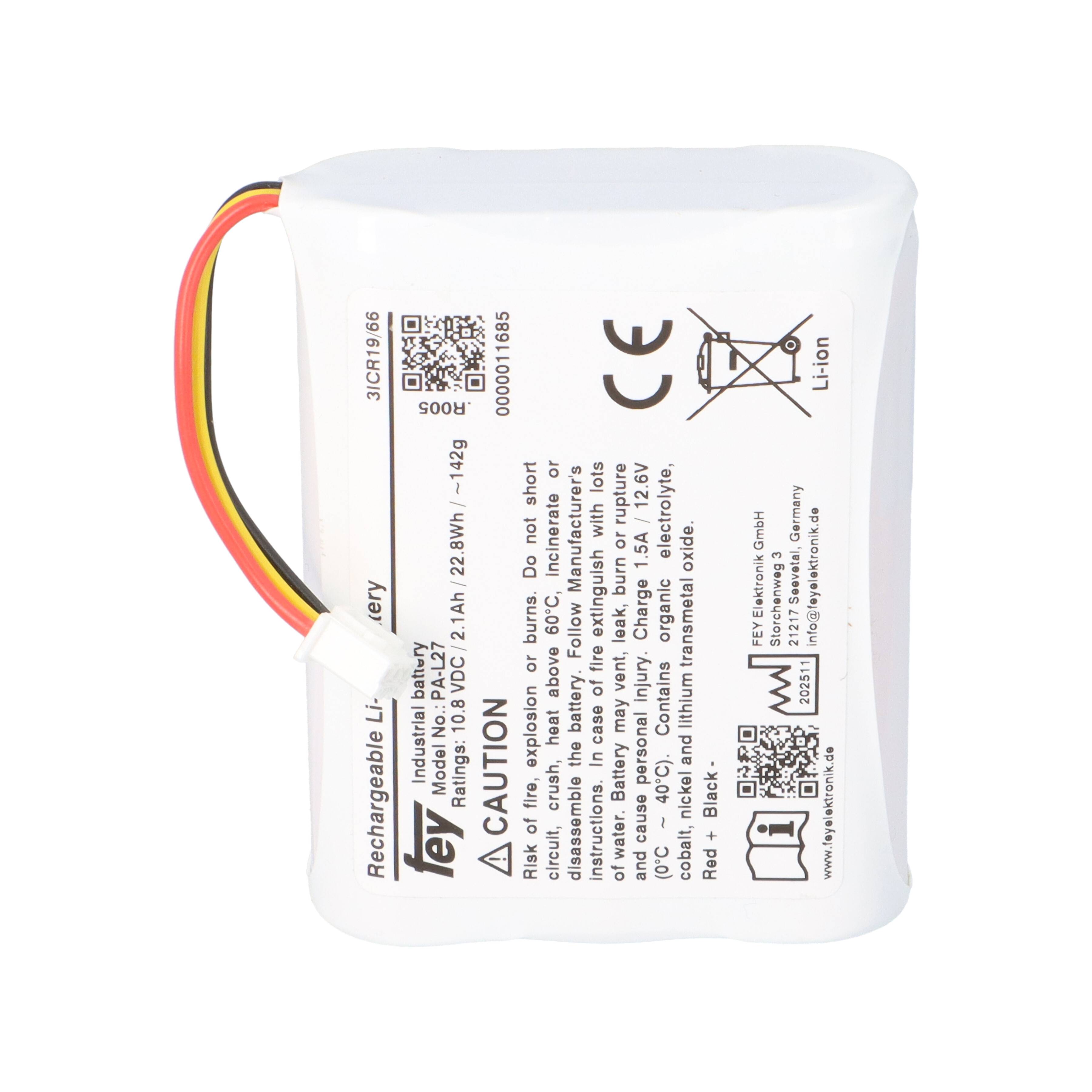 Lithium Akkupack 10,8V 2,25Ah 23,4Wh 3S1P PA-L27