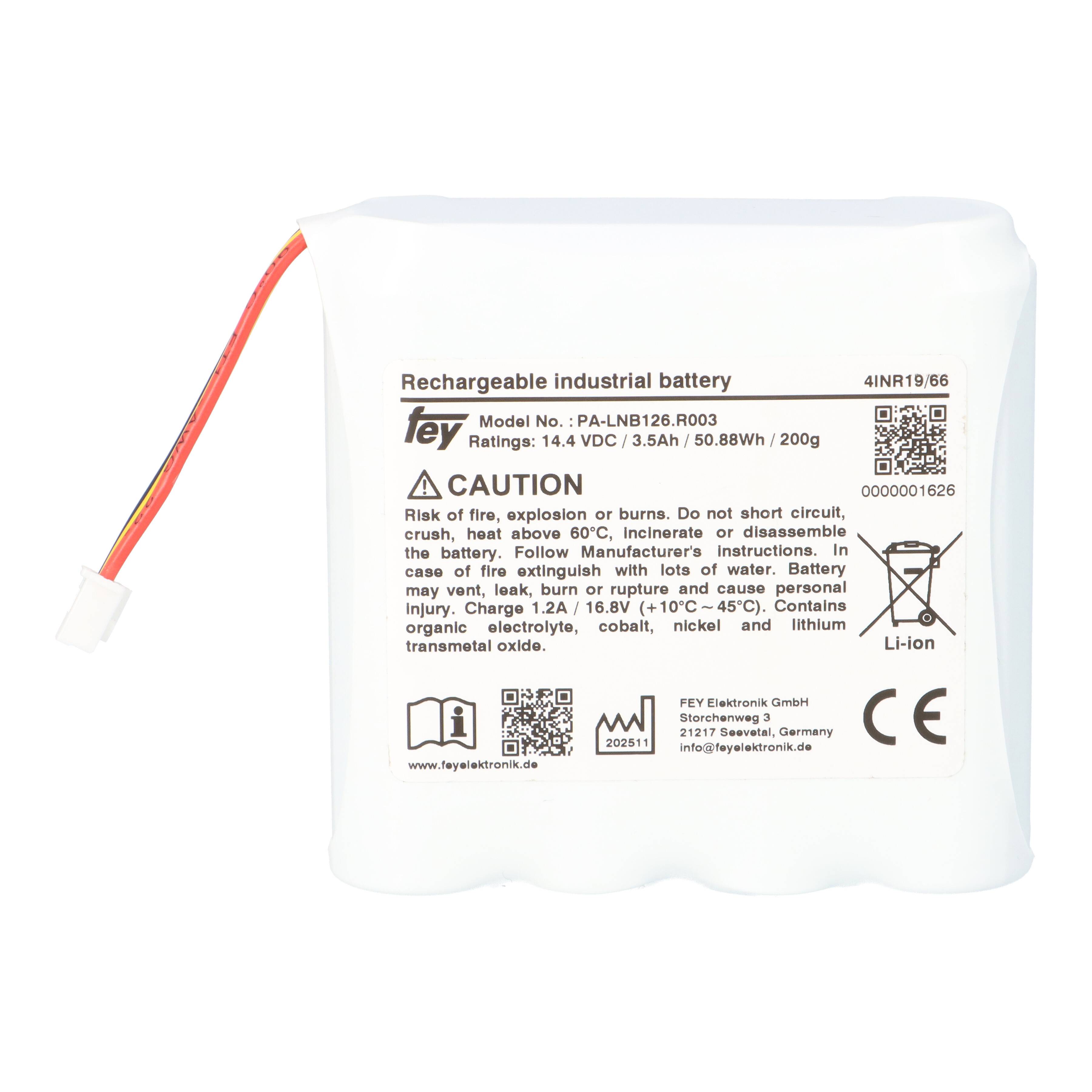 Lithium Akkupack 14,4V 3,35Ah 48,24Wh 4S1P PA-LNB126