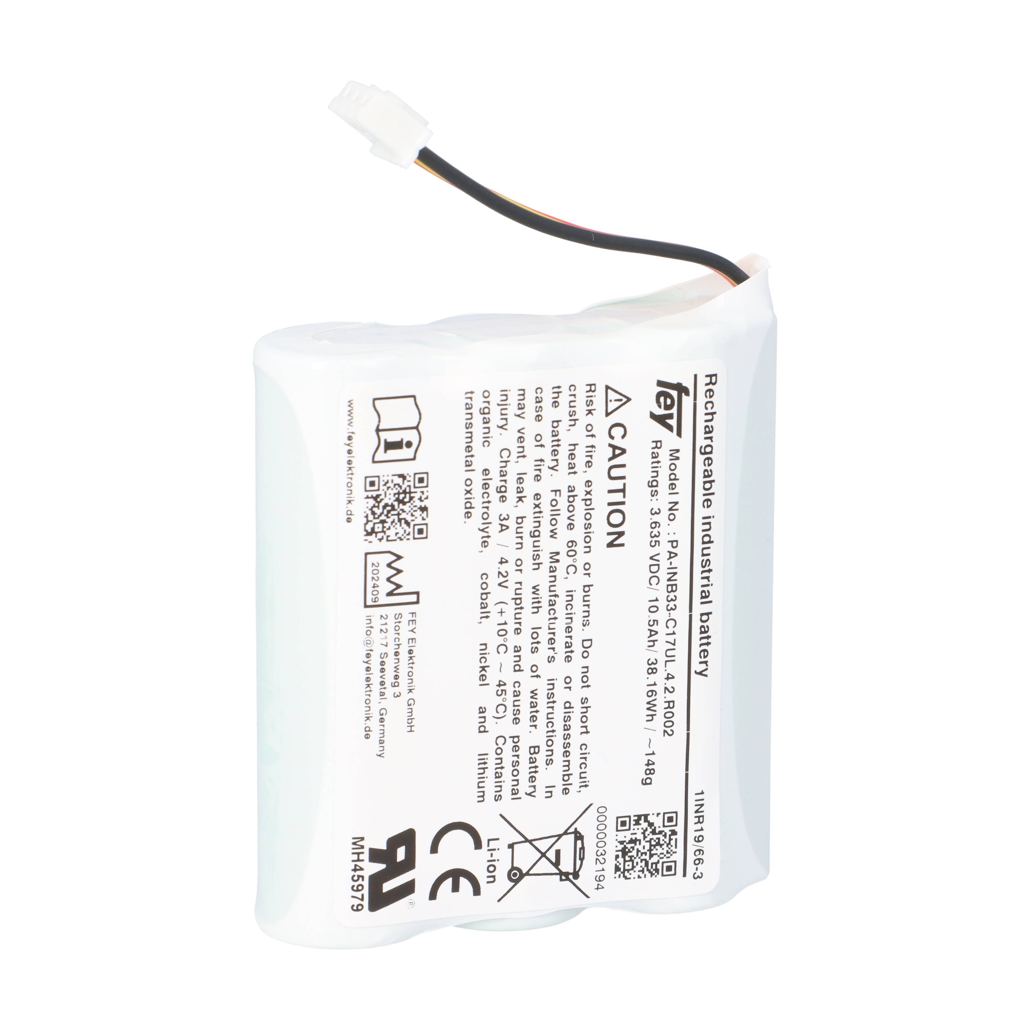 Lithium Akkupack 3,6V 10,5Ah 38,1Wh 1S3P PA-INB33