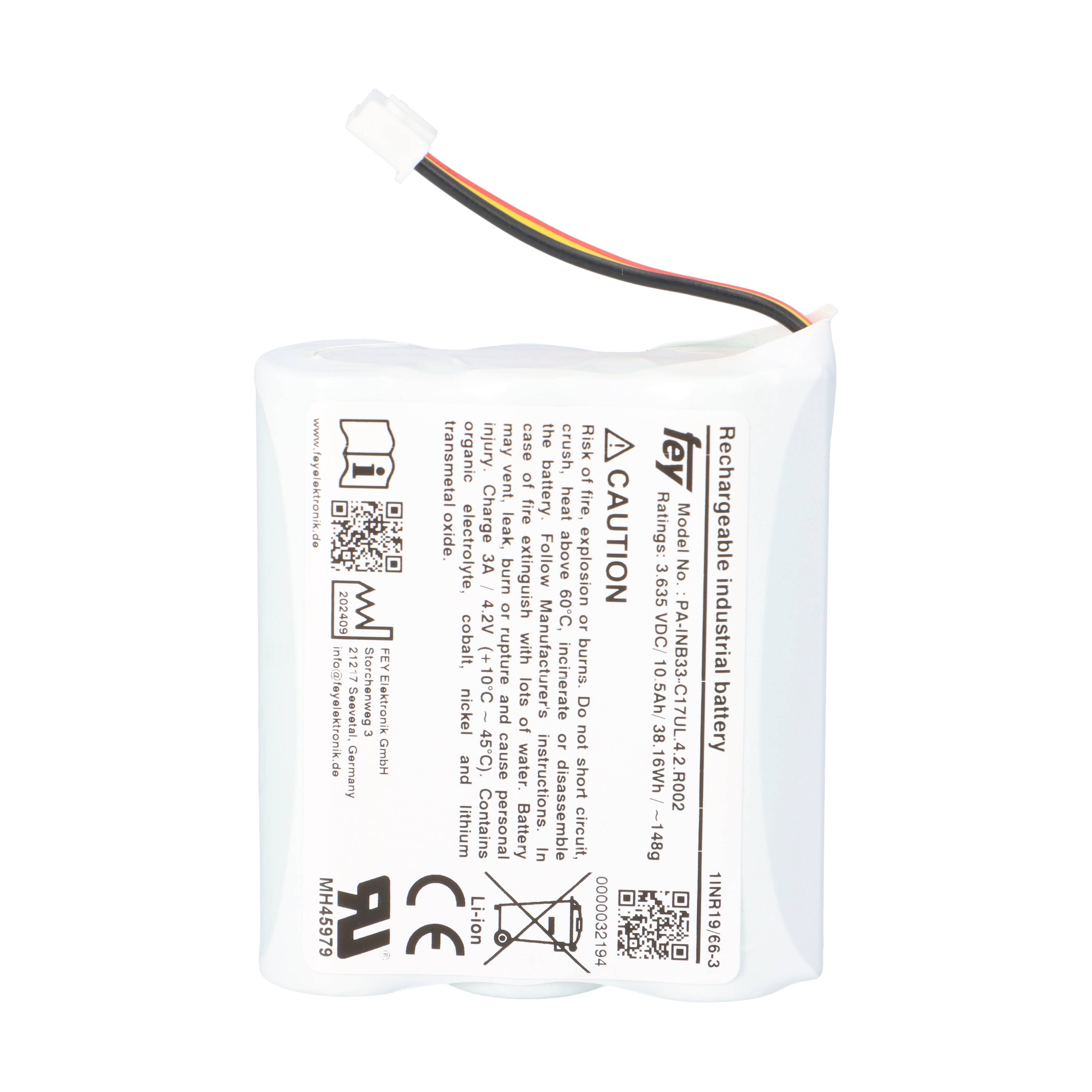 Lithium Akkupack 3,6V 10,5Ah 38,1Wh 1S3P PA-INB33