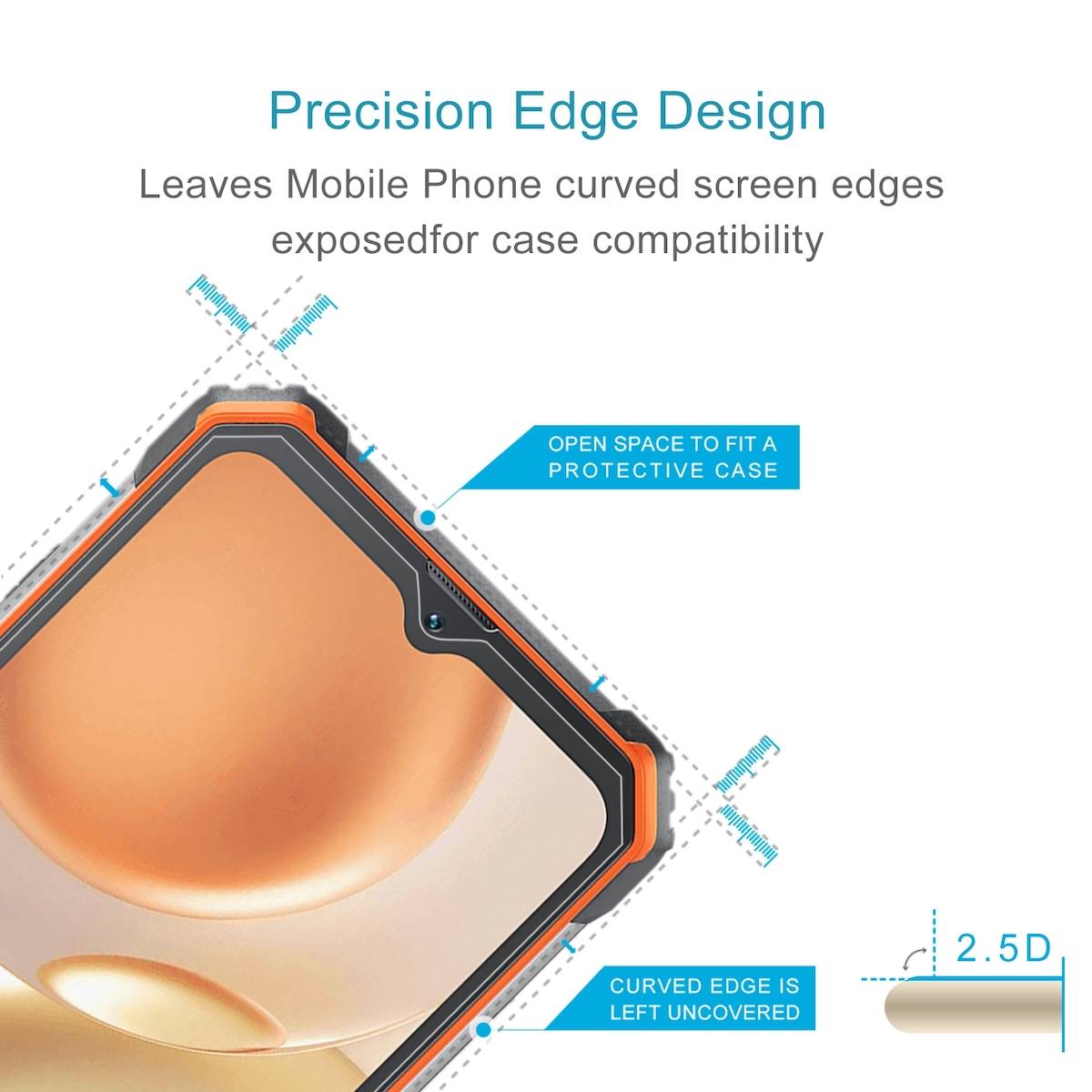 Für Blackview Oscal S80 2.5D 0,26mm H9 Hart Glas Transparent Folie Schutz