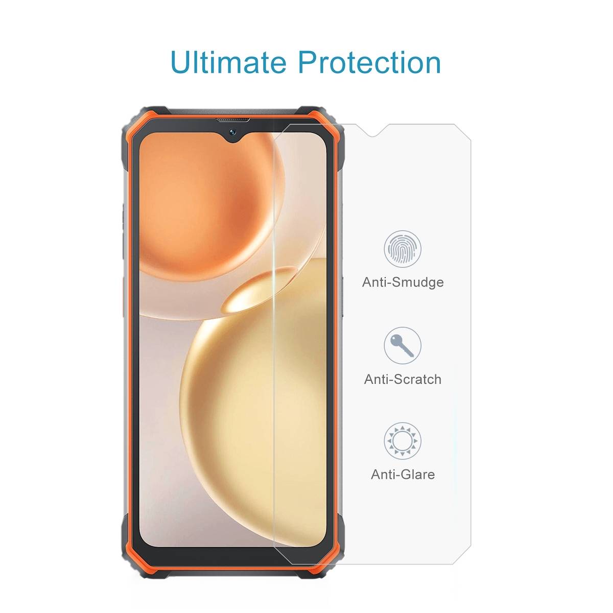 Für Blackview Oscal S80 2.5D 0,26mm H9 Hart Glas Transparent Folie Schutz