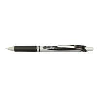 Pentel EnerGel Roller ECO, Ausziehbarer Gelschreiber, Schwarz, Schwarz, Silber, Weiß, Rund, 0,35 mm, 0,7 mm