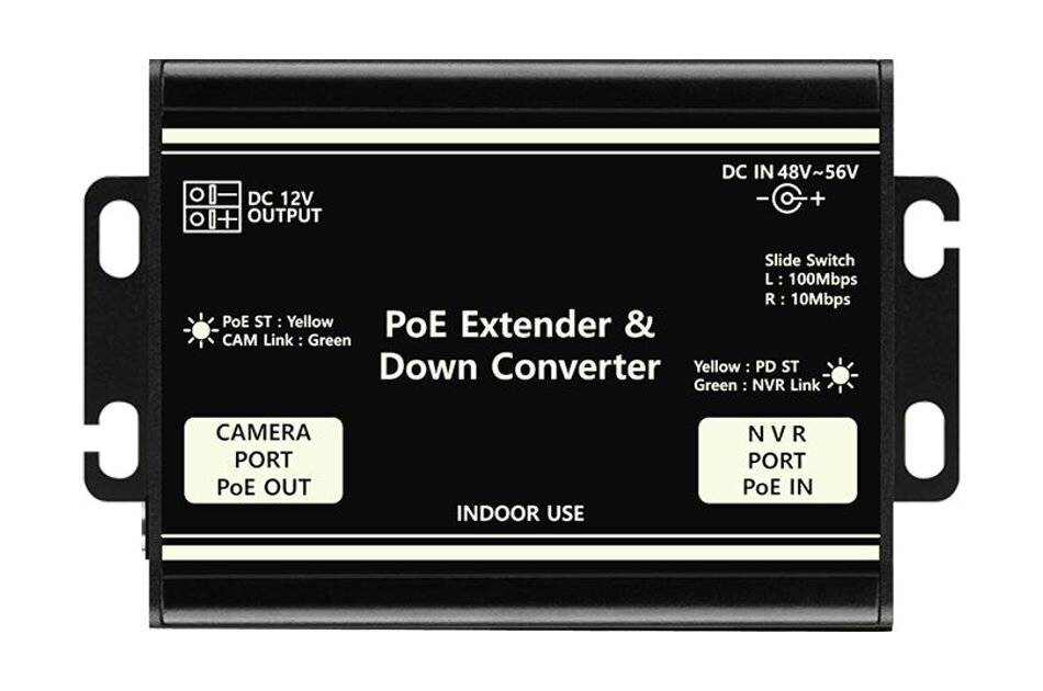 SeeEyes SC-IPH3002DC, PoE und Ethernet Extender, Splitter Funktionen (DC 12V), Reichweite 250m
