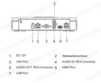 Dahua - NVR4104-EI - NVR - 4 Kanal, - 4 Kanal/WizSense - 1 LAN - Max 80Mbps Bandbreite - 1x HDMI und 1x VGA - 1 SATA Po