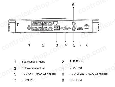 Dahua - NVR4108-8P-EI - NVR - 8 Kanal - 8 PoE, - 8 Kanal/8 PoE Port NVR - H.265+/H.265/H.264+/H.264/MJPEG Codec - Max 8
