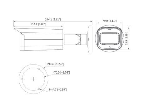 Dahua - HAC-HFW2241TUP-Z-A-DP-S2-DIP - HDCVI - Bullet, - 2MP/Starlight - 2,7~13,5mm motor. Objektiv - Max. 25fps@2MP -