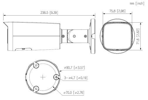 Dahua - IPC-HFW2441TP-ZS - IP - Bullet, - 4MP/WizSense/SMD Plus (2.0) - 2,7 ~ 13,5 mm motor. Objektiv - H.265/H.264/MJP
