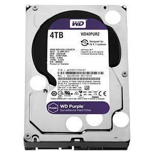 Western Digital - WD43PURZ - 4TB HDD WD Purple, - KAPAZITÄT: 4000 GB - DREHZAHL: 5400 U/min - CACHE: 256 MB