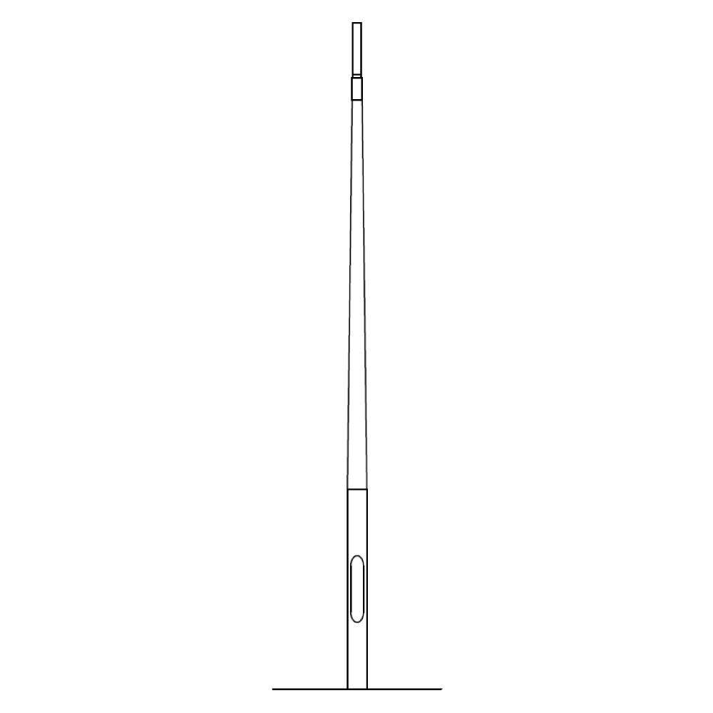Xortec Kameramasten Xortec XF-6000-175-LZ, KO, Xortec Kameramast aus Aluminium, starr, konischer Aufsatz, Länge 6,00m,