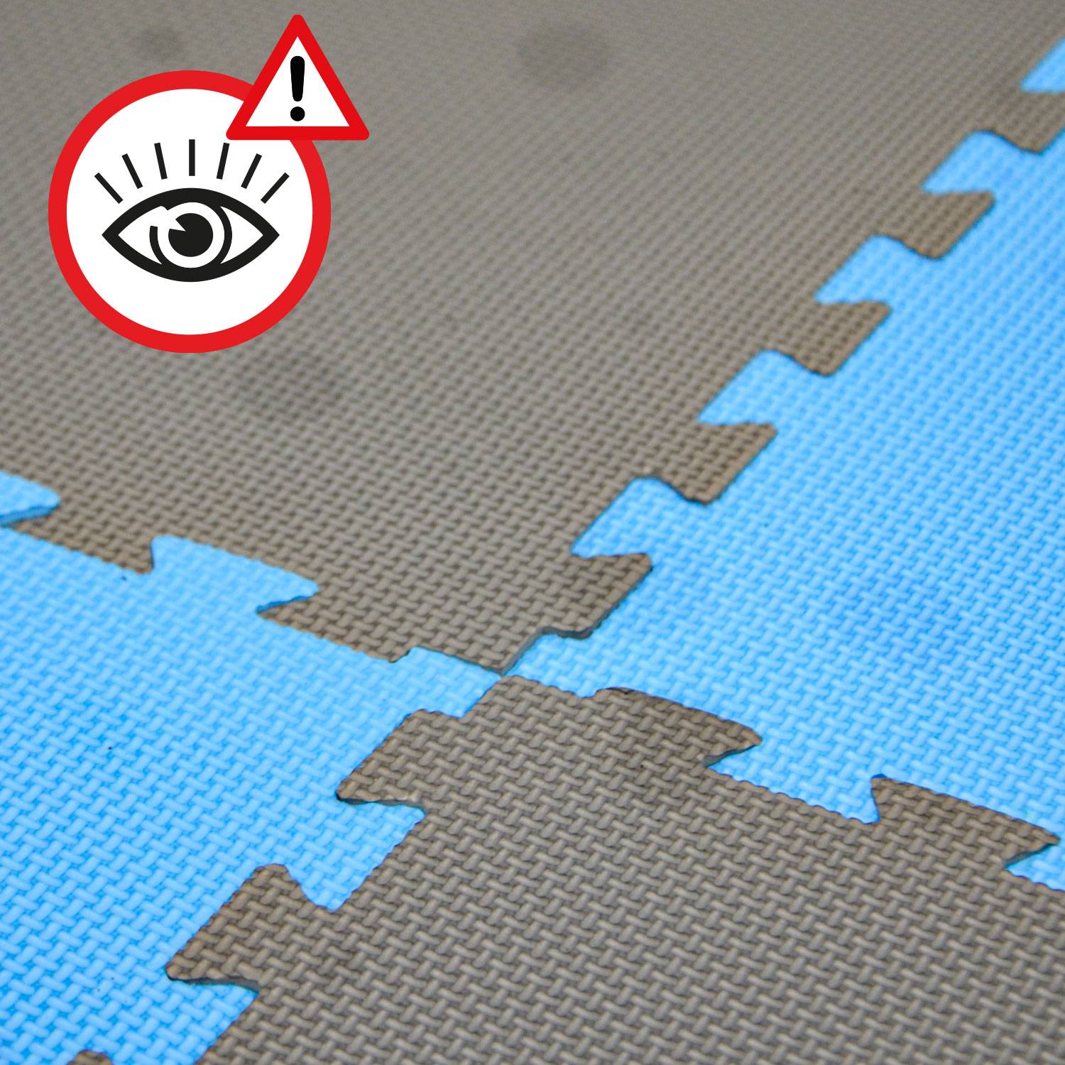 2 cm Dick: 1m² Bodenschutz Fitnessmatte - 4 Sportmatten 50 x 50 Optische Mängel