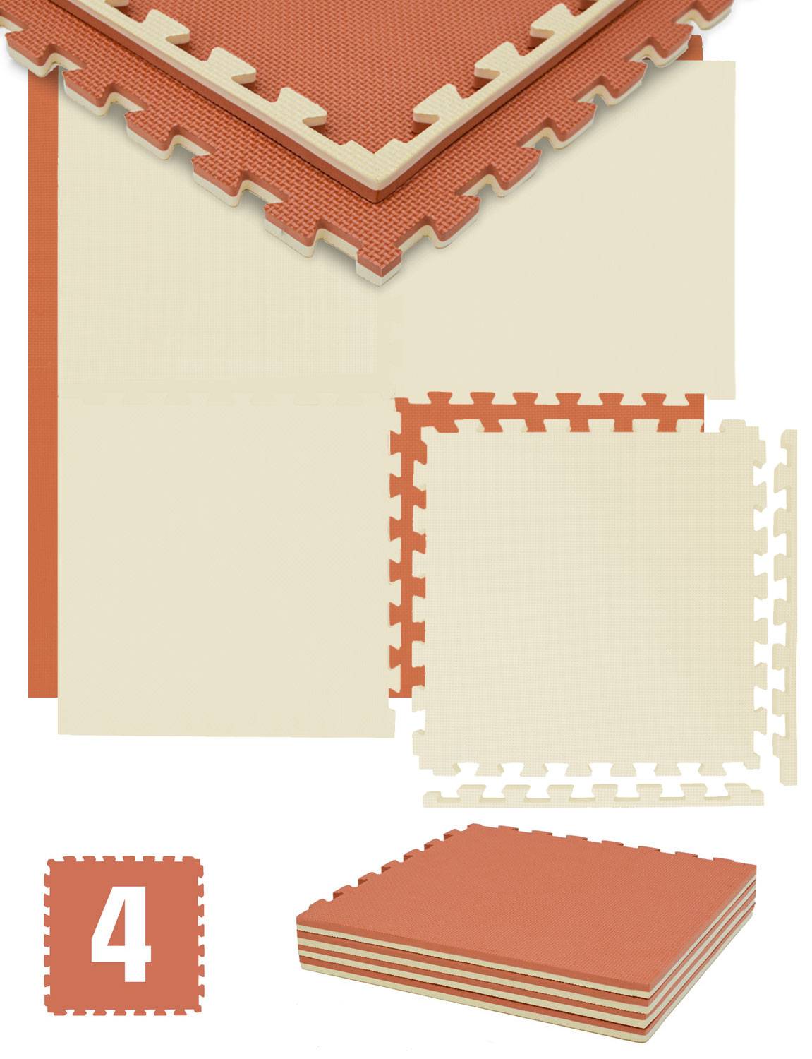 2 cm Dick: 1m² Bodenschutz Fitnessmatte - 4 Sportmatten 50 x 50 Optische Mängel