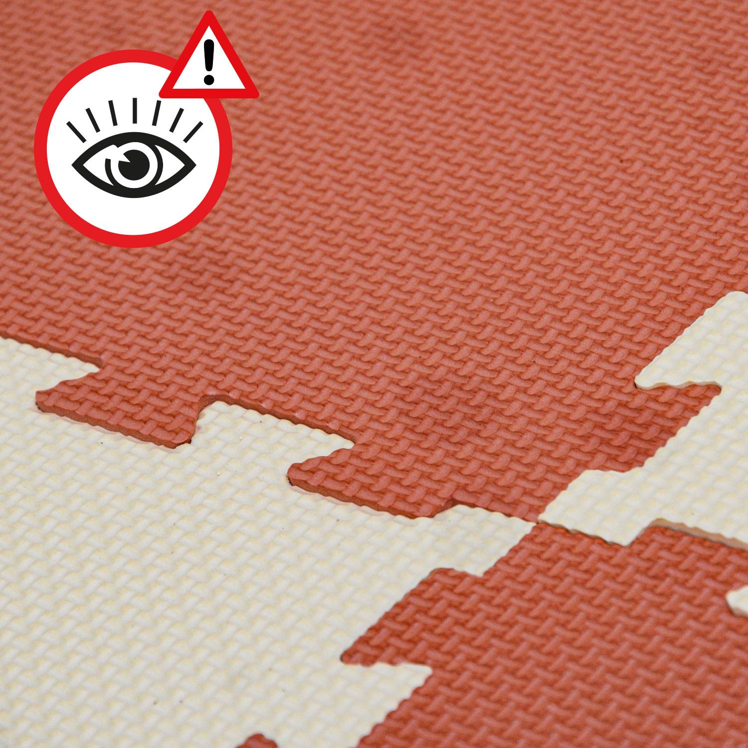 2 cm Dick: 1m² Bodenschutz Fitnessmatte - 4 Sportmatten 50 x 50 Optische Mängel