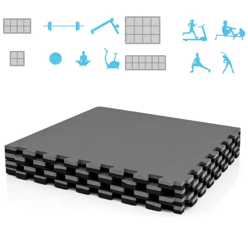 2 cm Dick: 1m² Bodenschutz Fitnessmatte - 4 Sportmatten 50 x 50 cm 2 cm Dick: 1m² Bodenschutz Fitnessmatte - 4 Sportmatten 50 x 50 cm