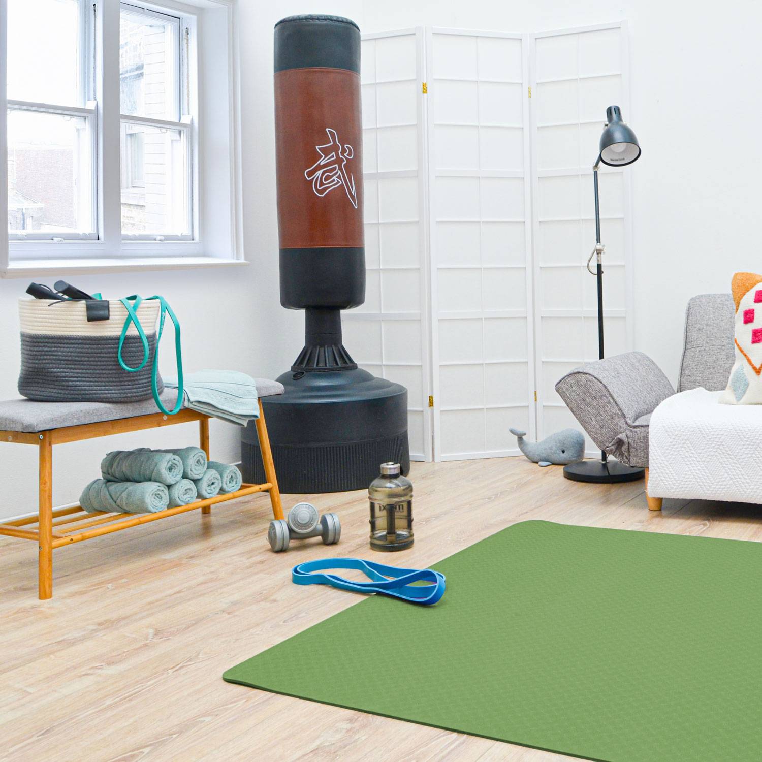 200x116 XXL Fitnessmatte - 6mm Extra Breite Yogamatte - Rutschfeste Sportmatte