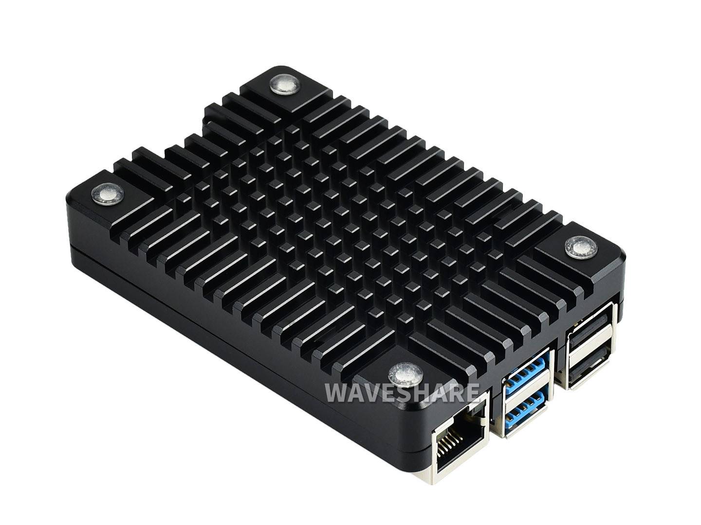 WaveShare Lightweight Aluminum Alloy Case for Raspberry Pi 4 CNC Processing