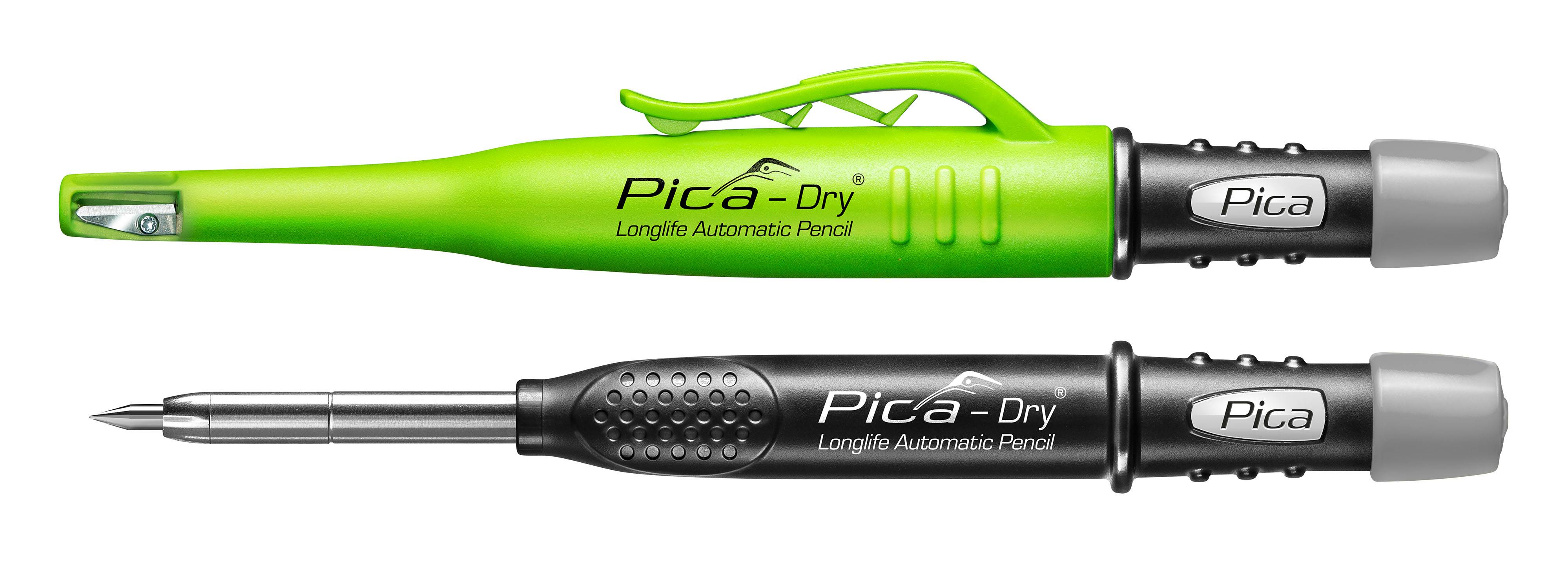 Pica Dry Longlife Automatic Pencil Tieflochmarker mit Anreißnadel Metall Bundle