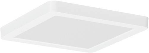 Leeres weißes rechteckiges Tablett oder flache Schachtel in Perspektive auf weißem Hintergrund.