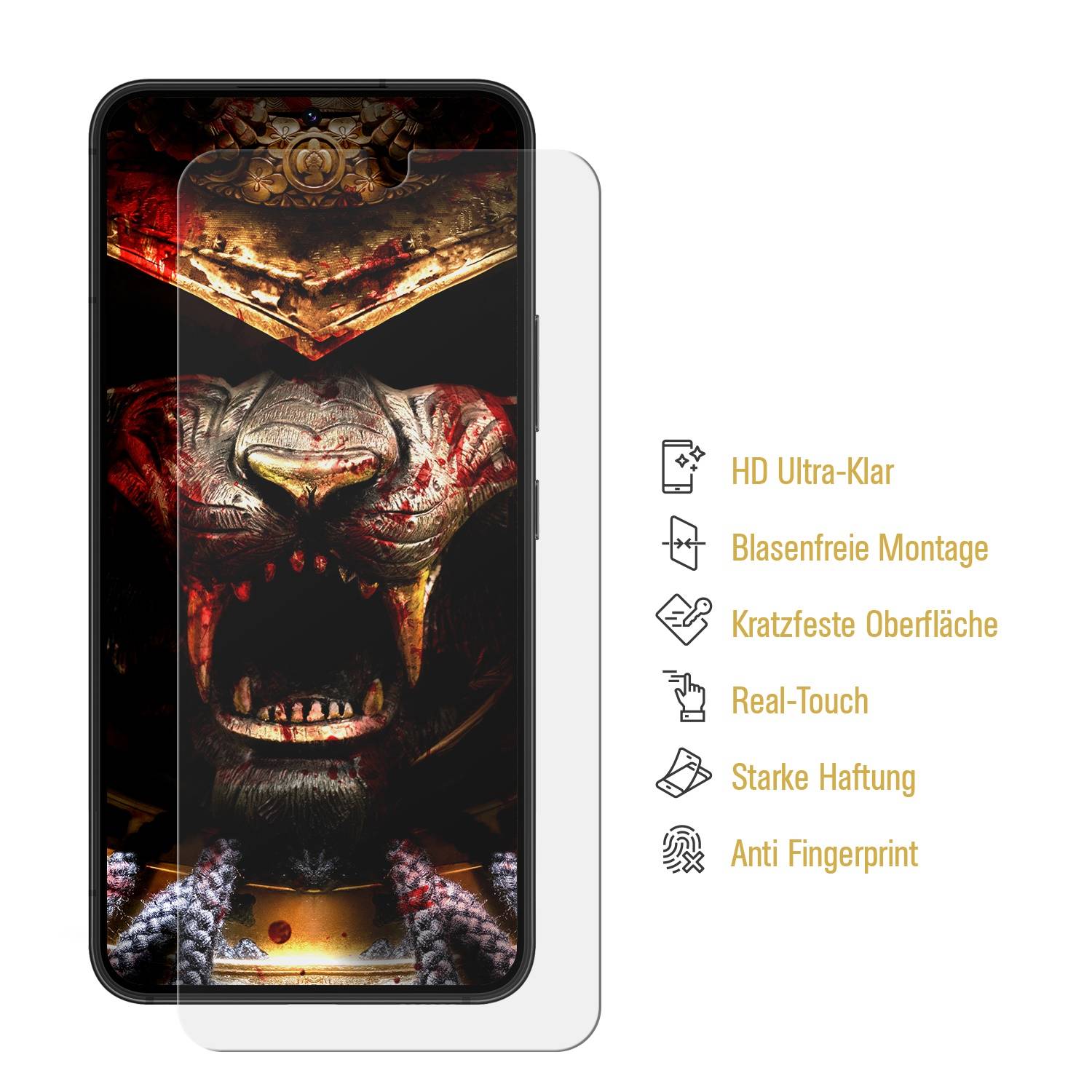 3x Flexibles 9H Panzerglas Samsung Galaxy A53 HD KLAR Displayschutz Schutzfolie Schutzglas Panzerfolie Screen-Protector Anti-Shock Anti-Bruch